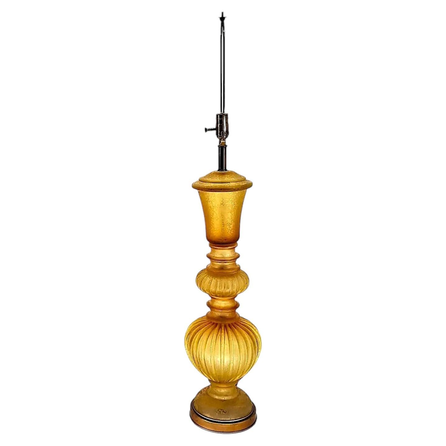 Lámpara de mesa de cristal veneciano by Seguso for Marbro Lamp Company