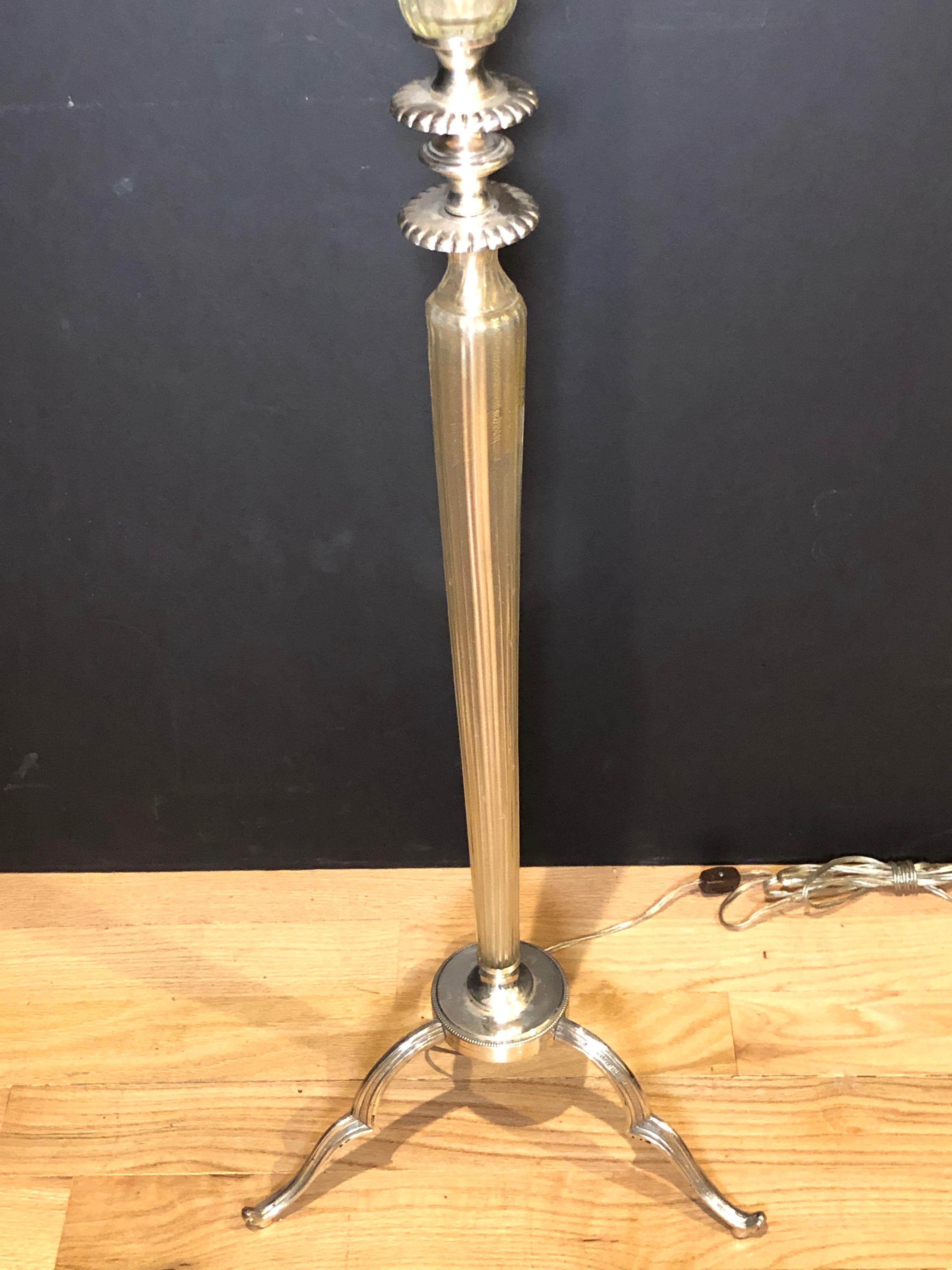 Mid-Century Modern Mid Century Modern Venetian Glass Torchere Lamp For Sale