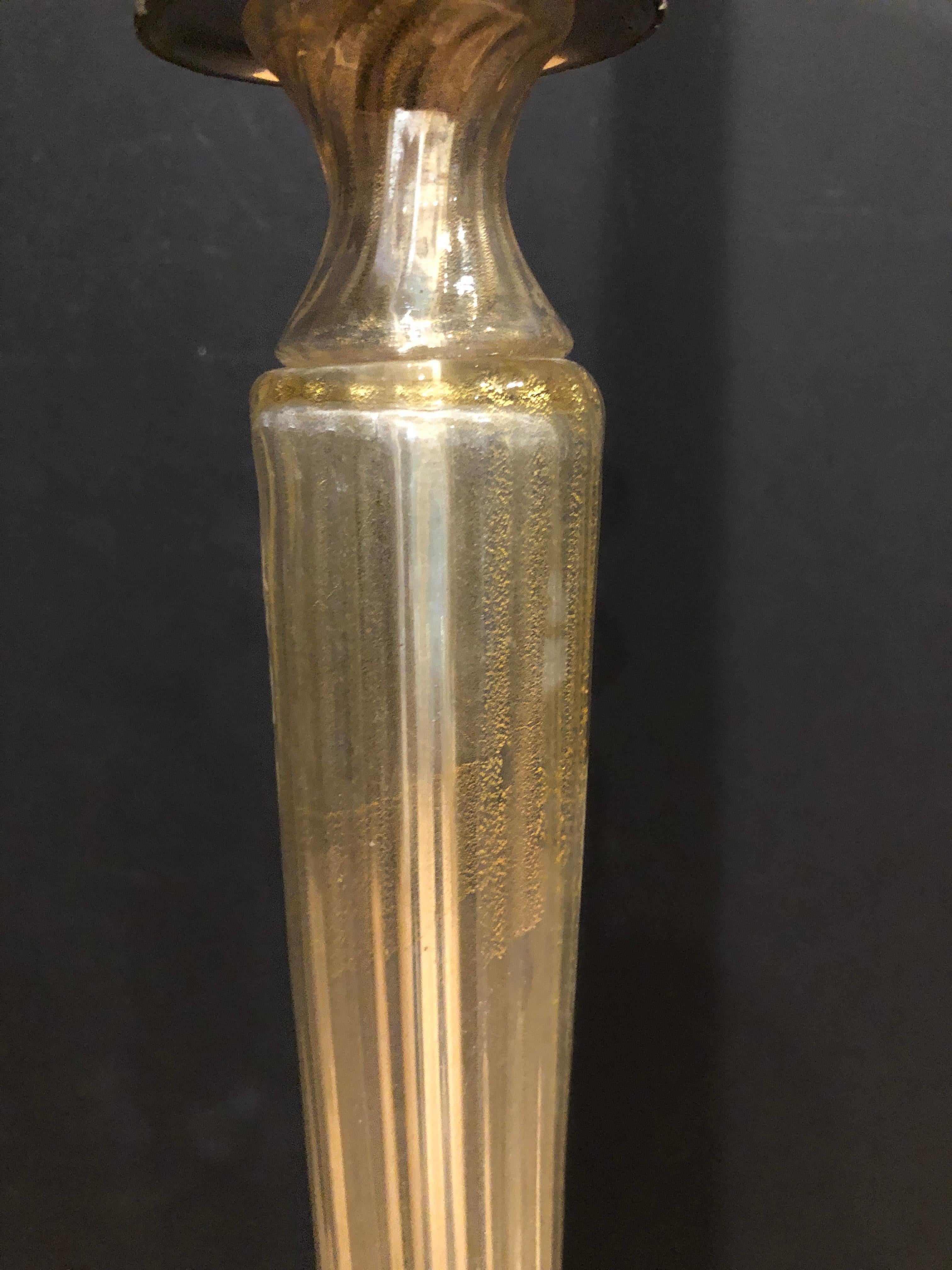 20ième siècle Lampe torchère en verre vénitien en vente