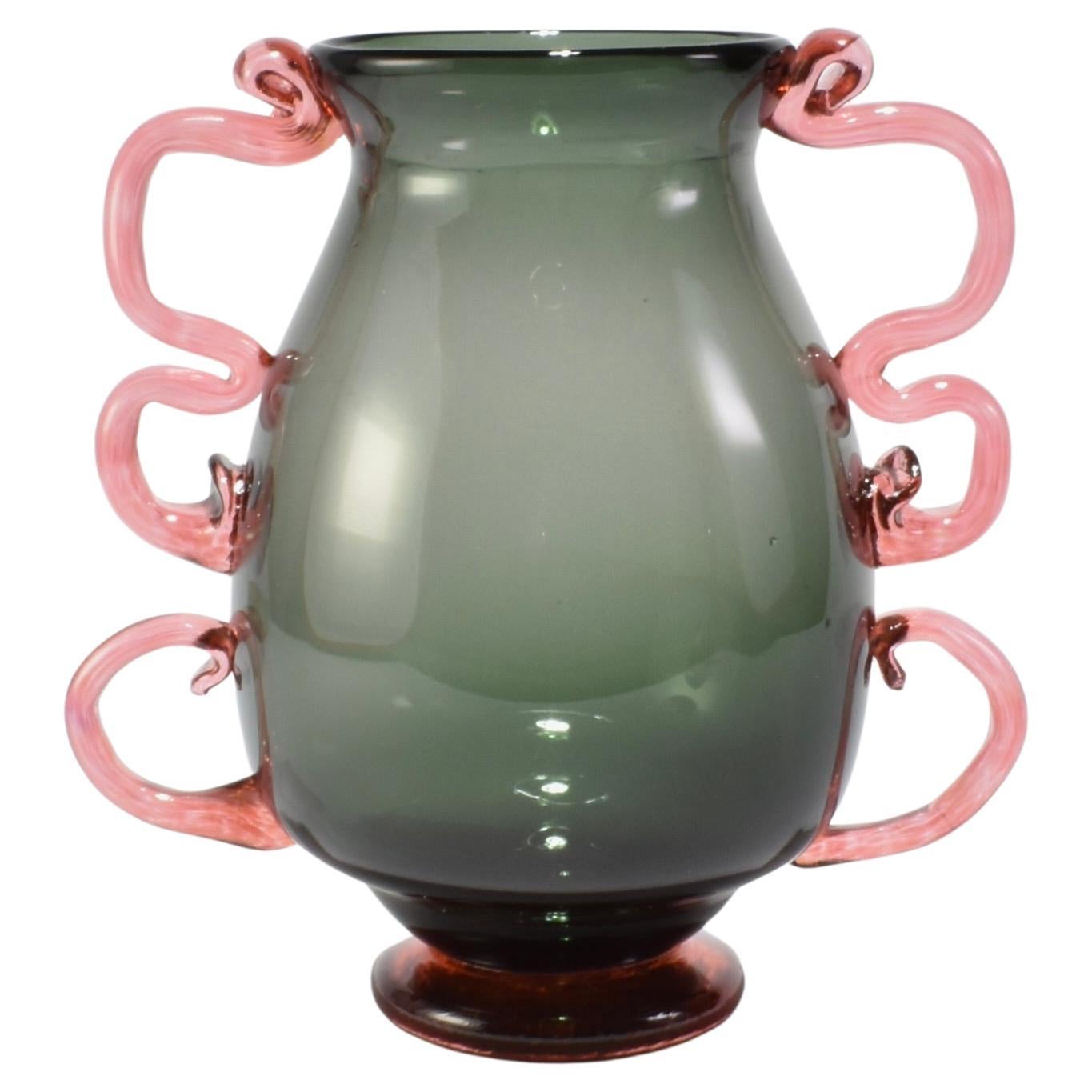 Venetian Glass Vase For Sale