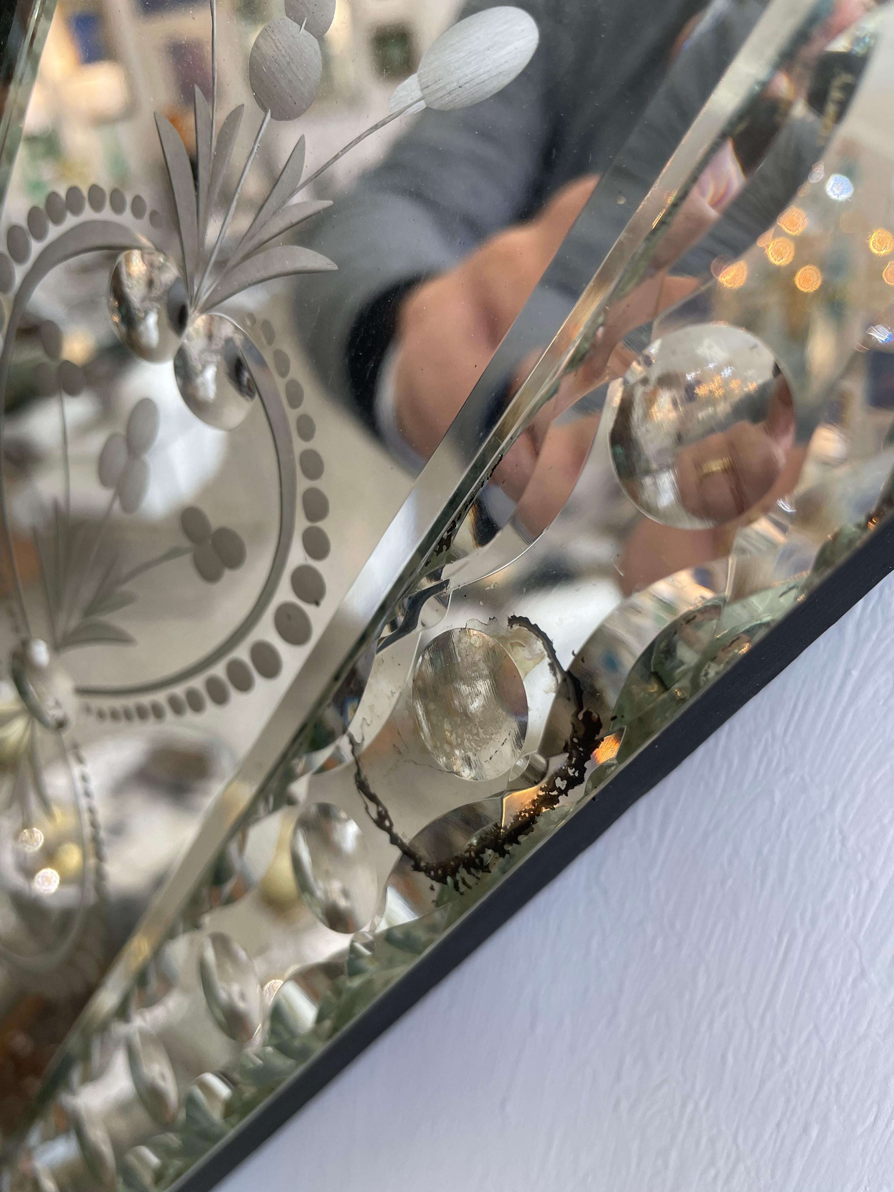 Venetian Glass Wall Mirror  For Sale 8