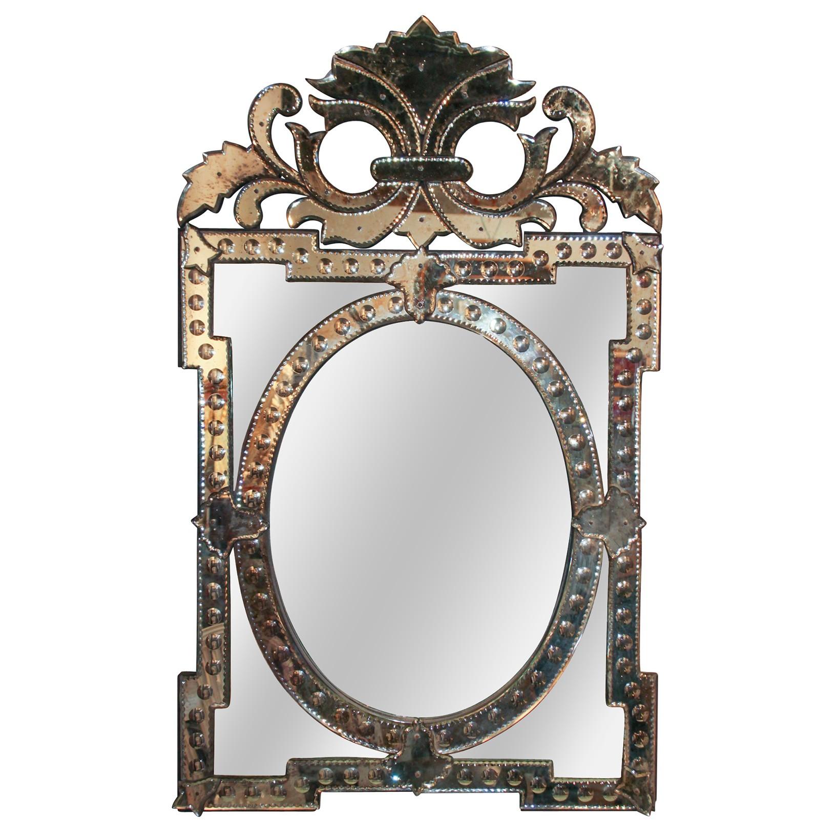 Venetian Glass Wall or Console Mirror