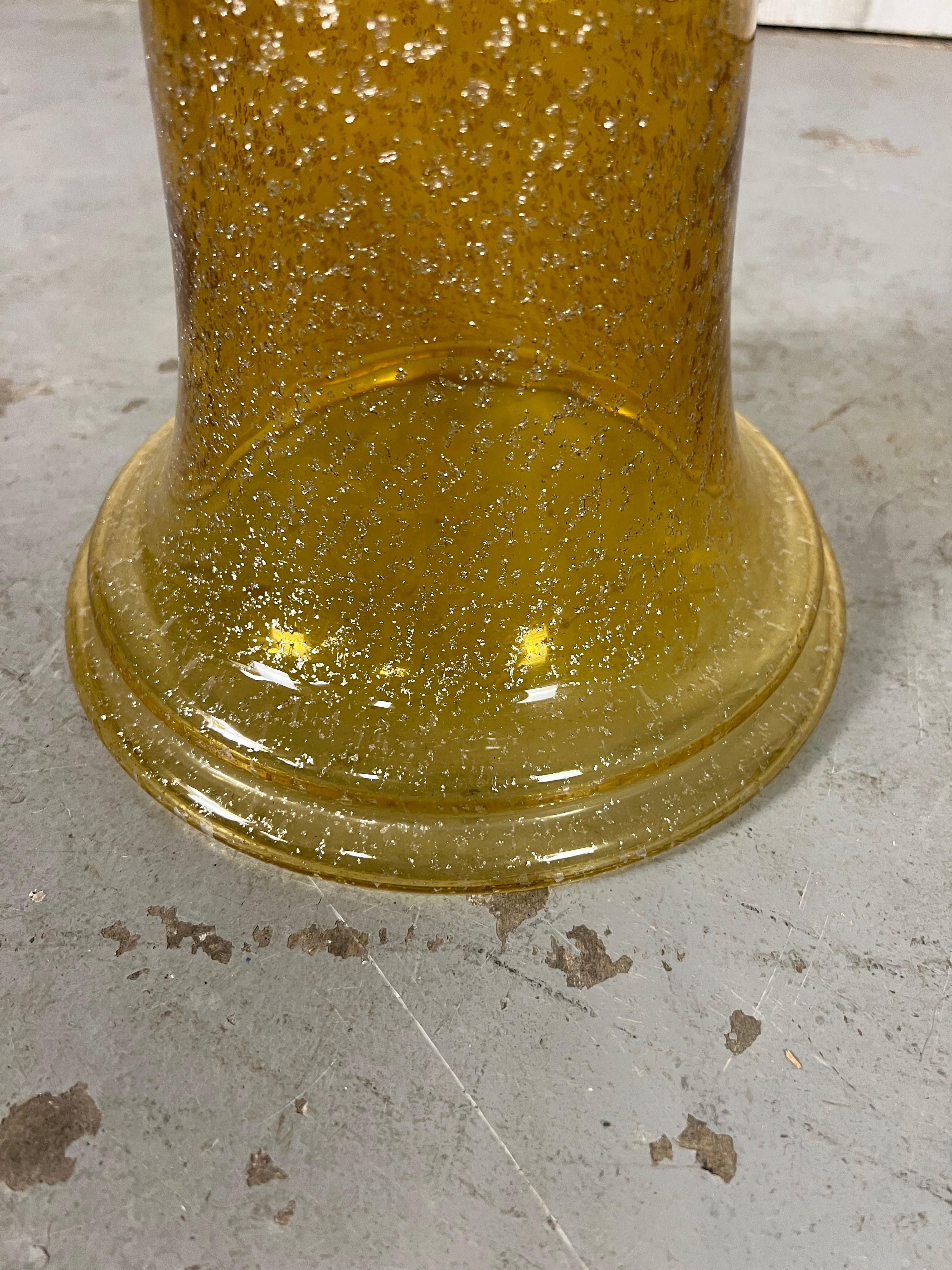 Venetian Gold fleck Glass Side table For Sale 8