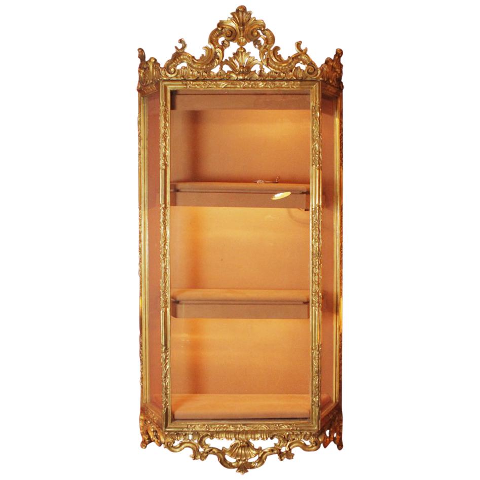 Venetian Gold Hanging Cabinet Vitrine