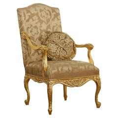 Venetian Gold Leaf Armchair by Modenese Gastone Luxury Interiors