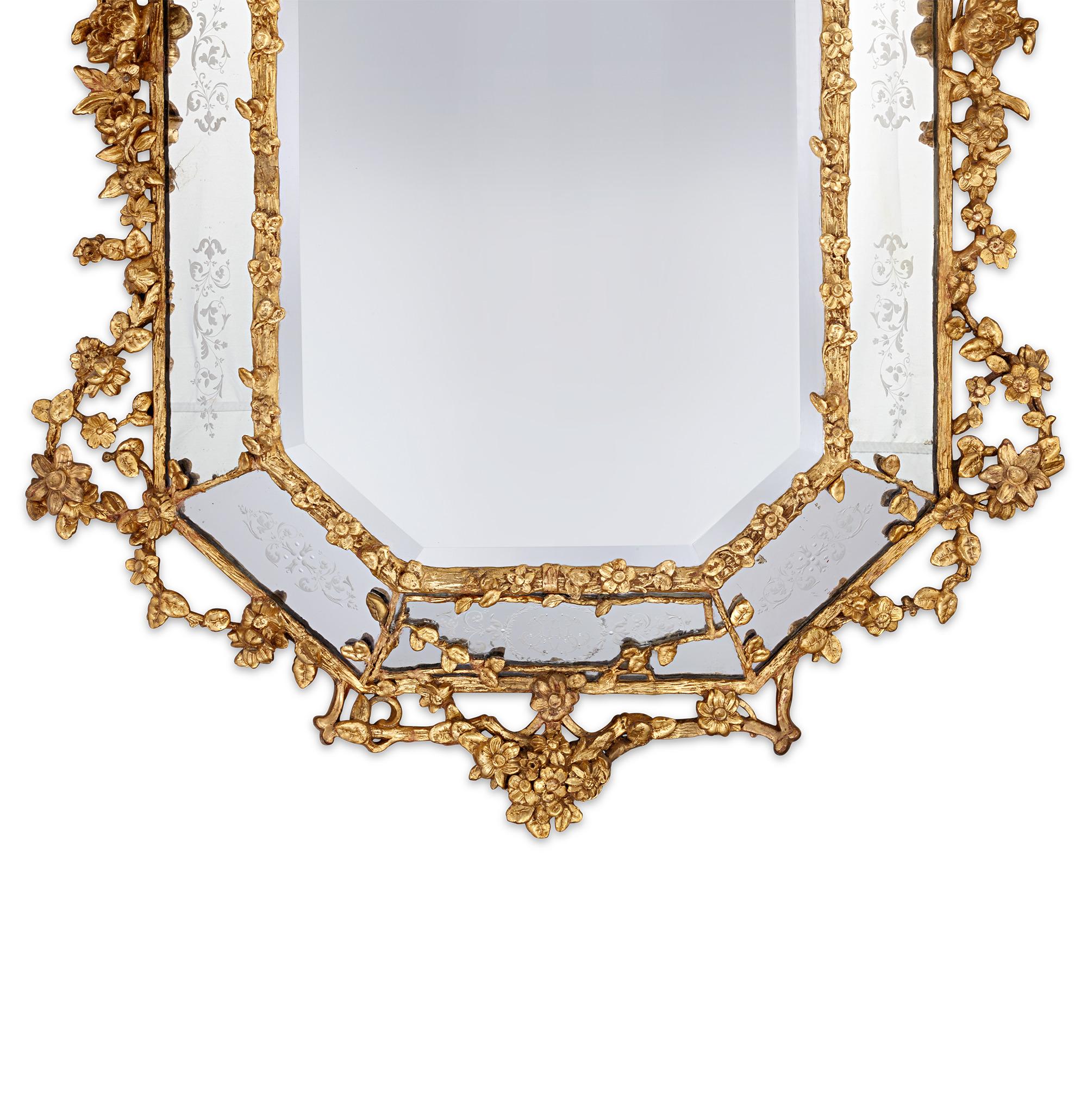Italian Venetian Gold Leaf Mirror