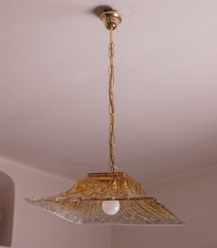 Venetian Gold Vintage Chandelier, Murano Glass, 1970s