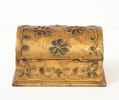 Coffret à bijoux/documents en or vénitien lavé