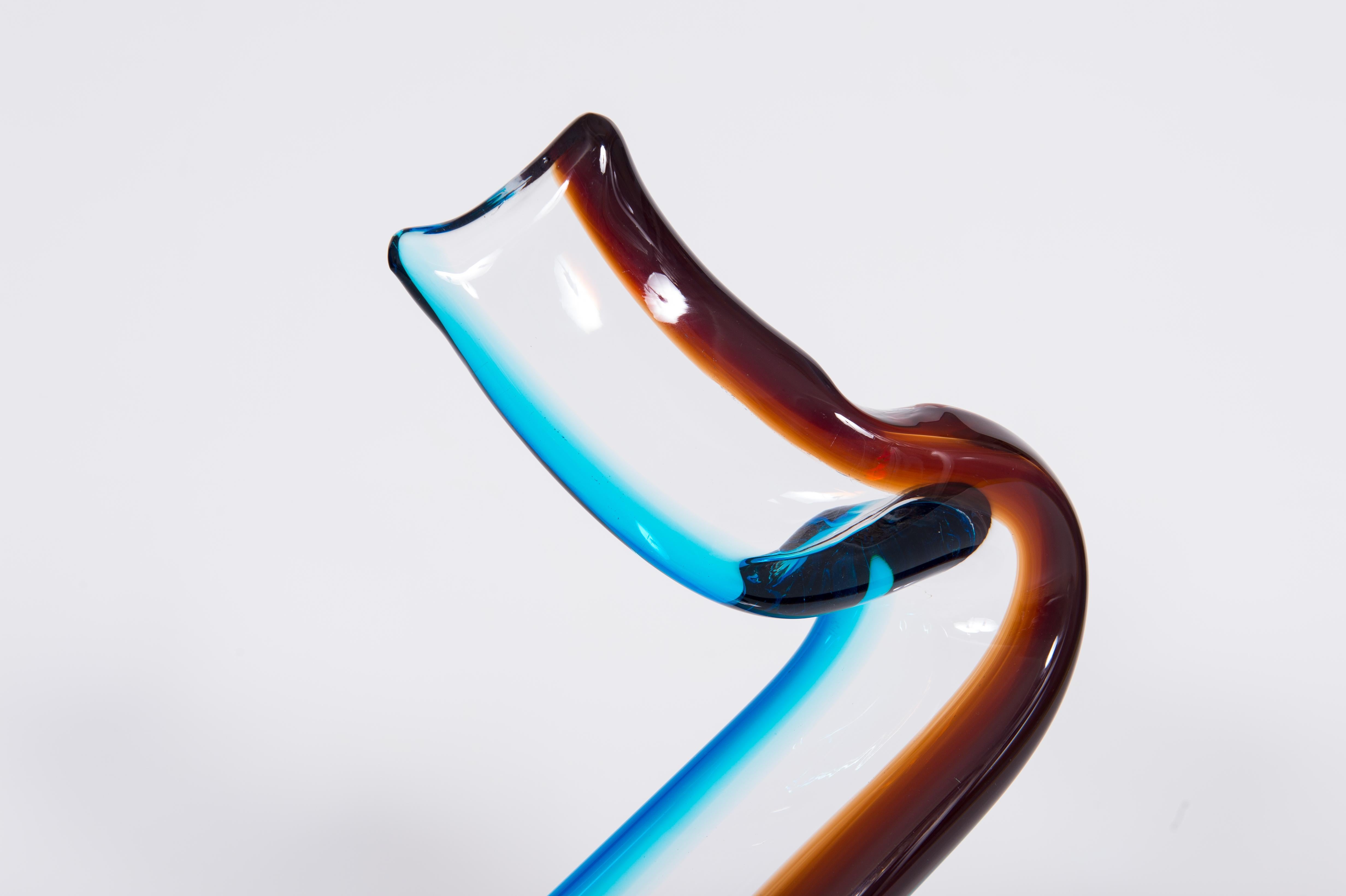 Modern Furkel Sculpture in sunken Multicolor Finishes in Murano Glass, Italy For Sale