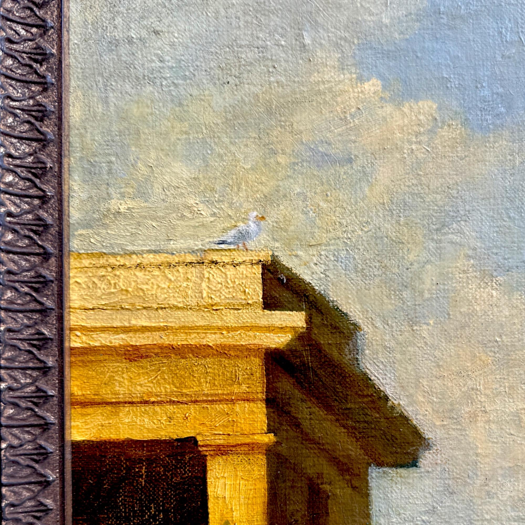 Napoléon III Scène du Grand Canal de Venise - Peinture à l'huile sur toile encadrée, 19e siècle en vente