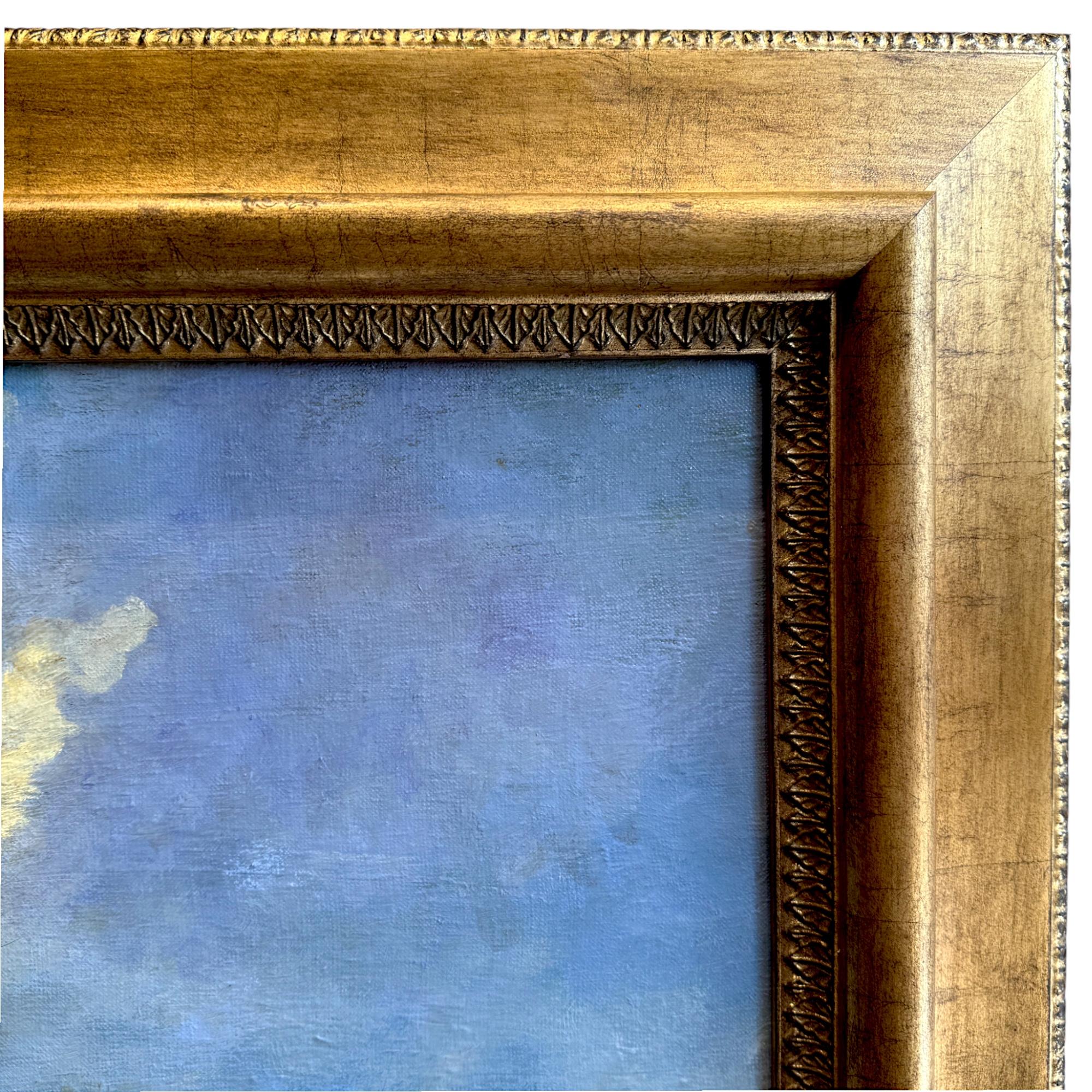 Fin du XIXe siècle Scène du Grand Canal de Venise - Peinture à l'huile sur toile encadrée, 19e siècle en vente