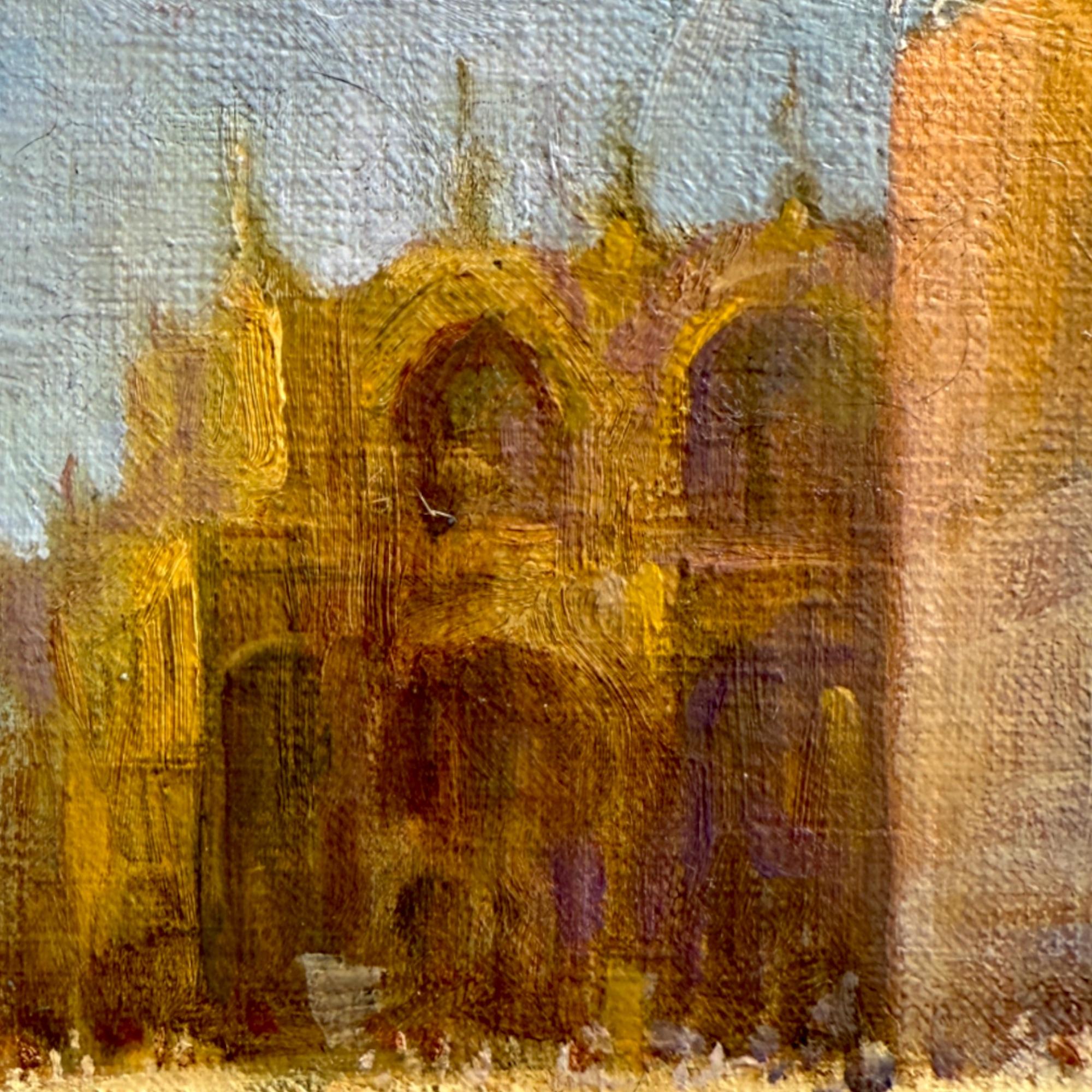 Scène du Grand Canal de Venise - Peinture à l'huile sur toile encadrée, 19e siècle en vente 1