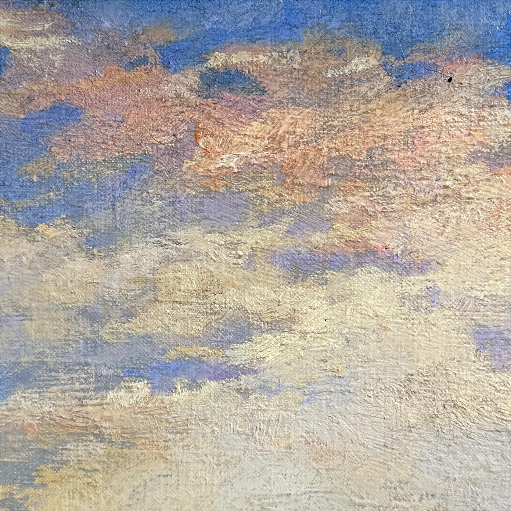 Venetian Grand Canal Sonnenuntergang Szene - Gerahmte Ölgemälde auf Leinwand, 19. im Angebot 4
