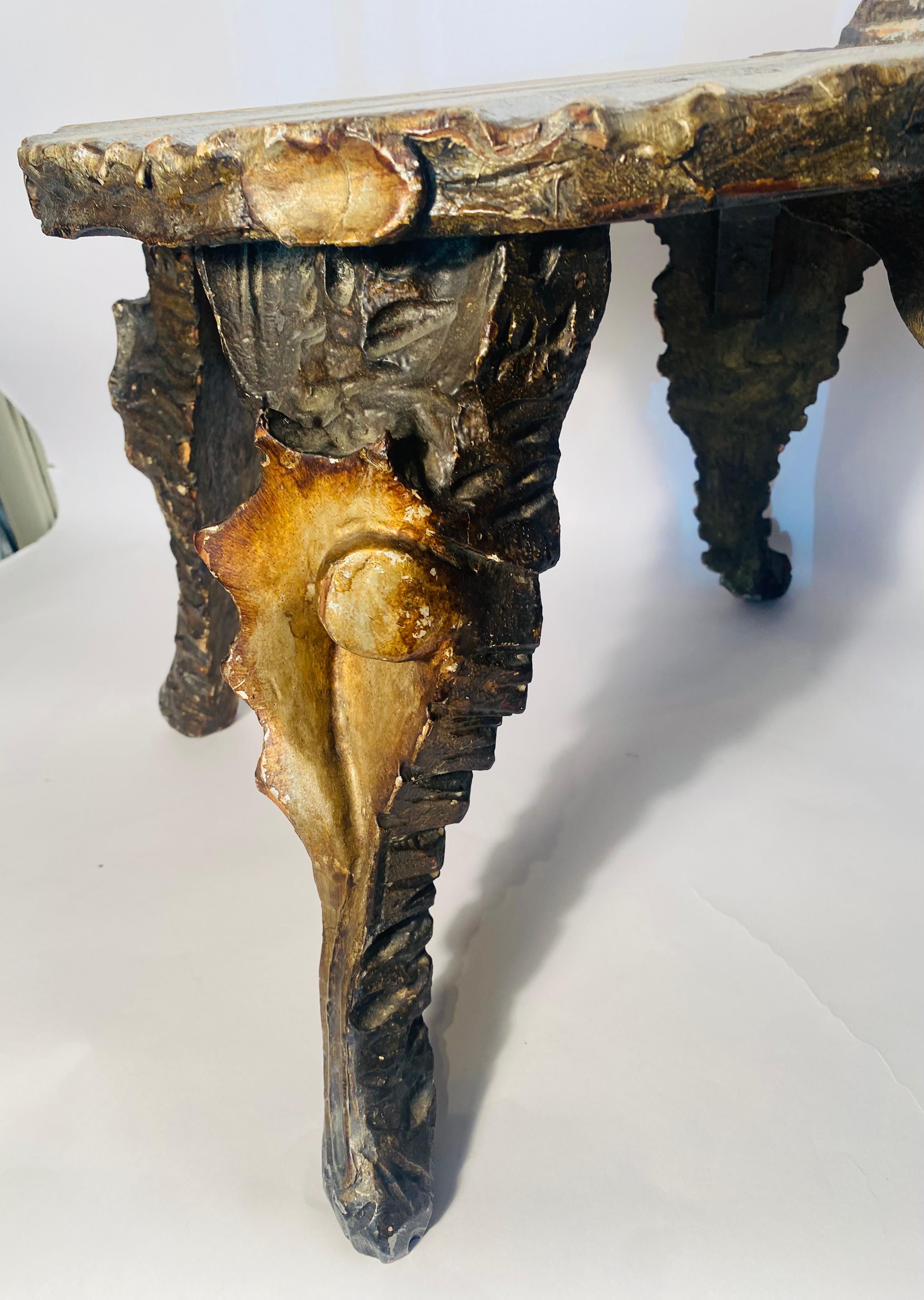 Sculpté à la main Chaise Grotto vénitienne de la fin du 18ème ou du début du 19ème siècle en vente