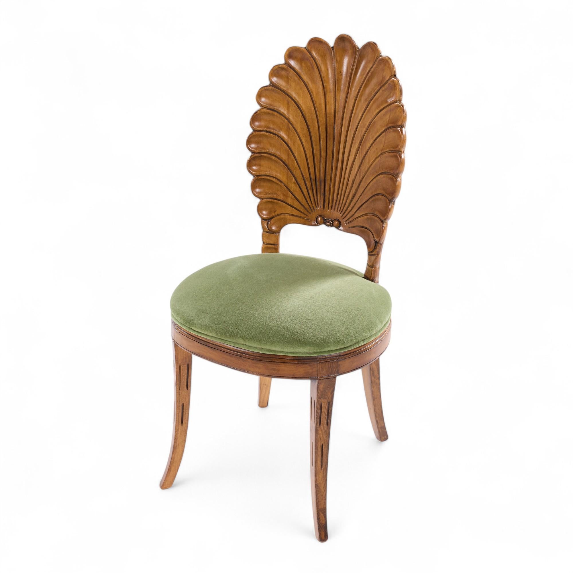 Venetian Grotto Hollywood Regency Scalloped Shell Back Dining Chairs - Set of 6 For Sale 10