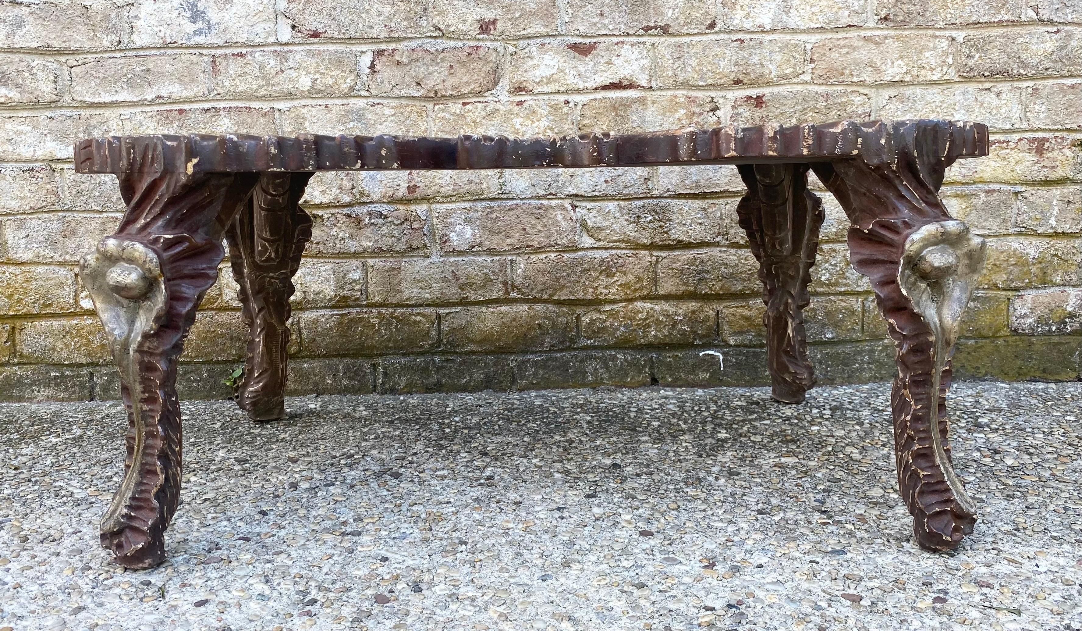 20th Century Venetian Grotto Style Bench For Sale