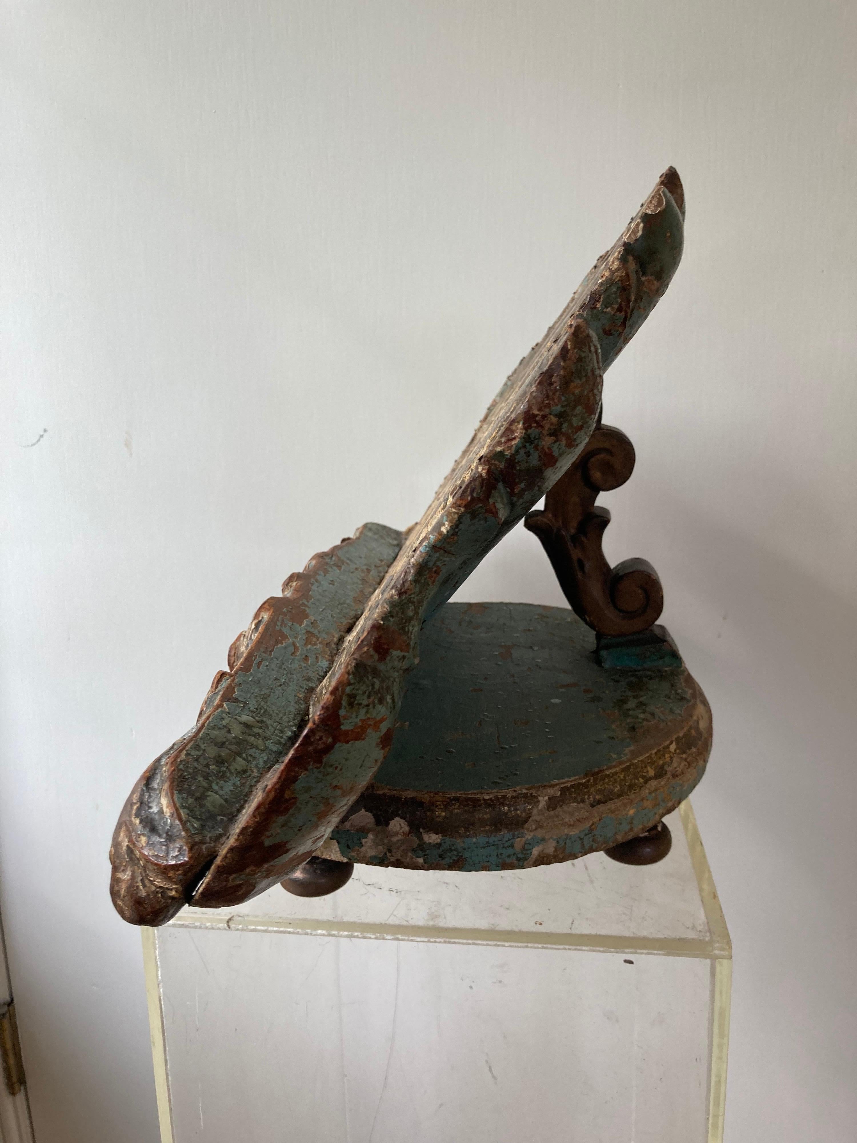 Hand-Painted Venetian Grotto Style Book Stand For Sale