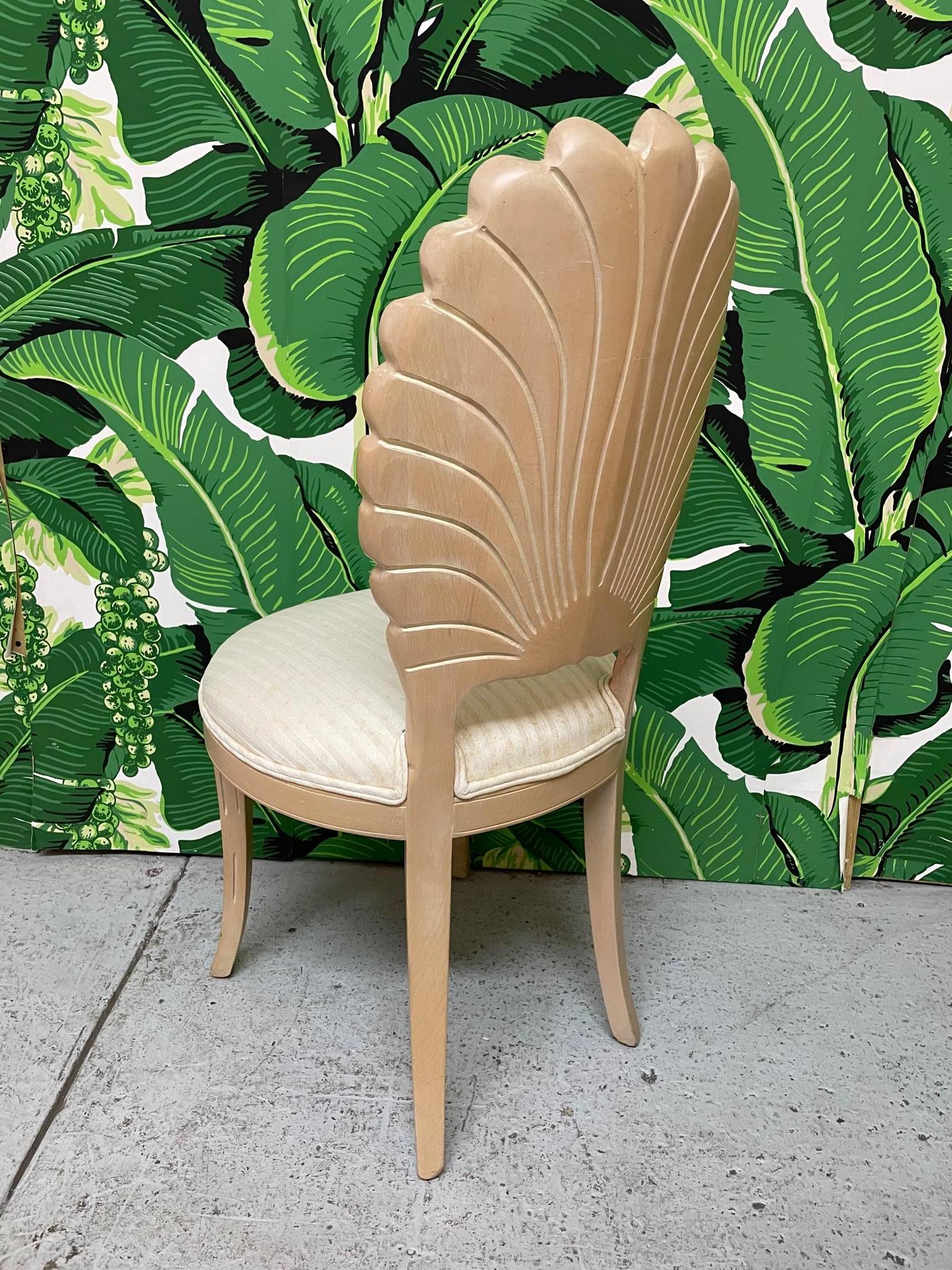 Venetian Grotto Style Shell Back Dining Chairs, Set of 6 In Good Condition In Jacksonville, FL