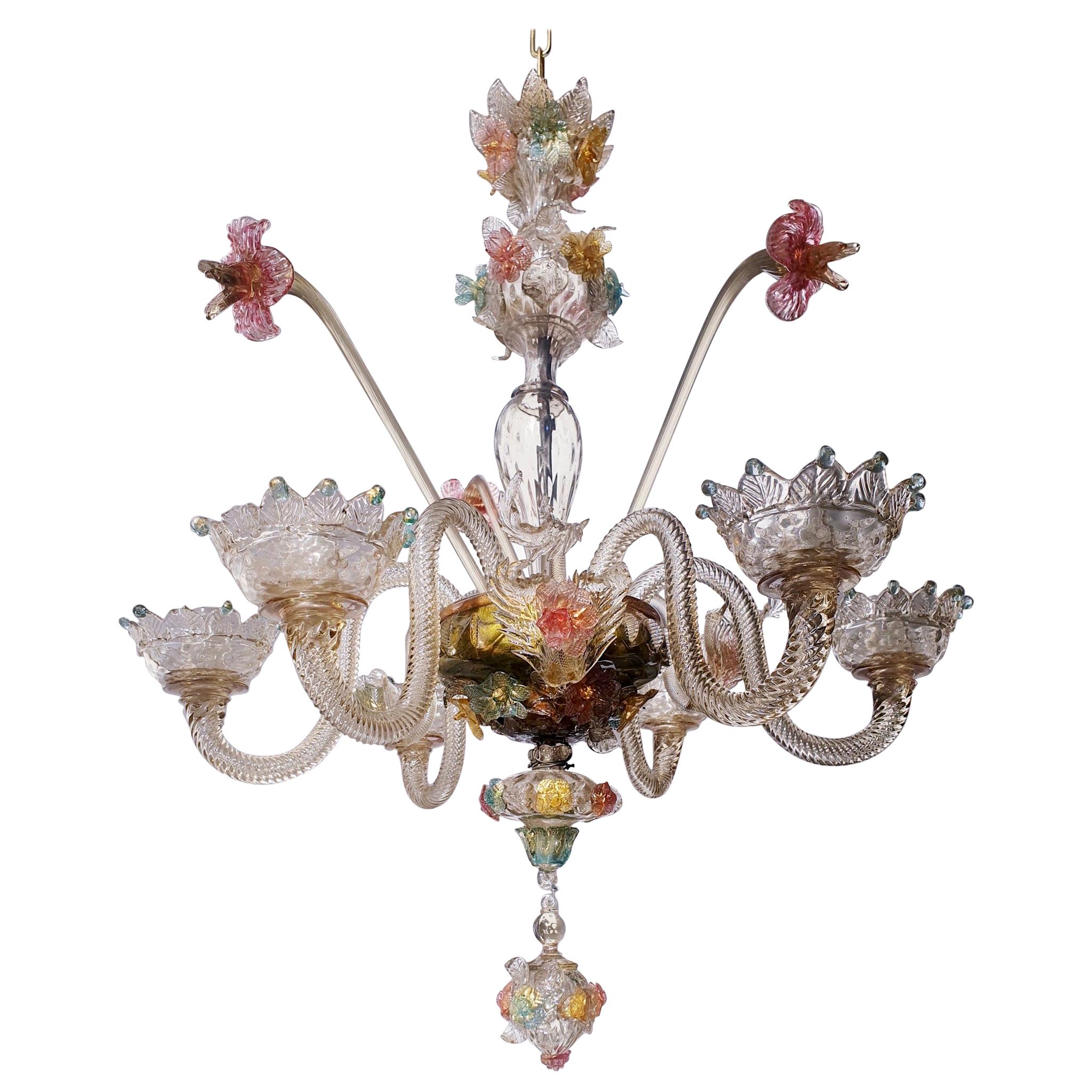 Stunning French Baroque Bronze Chandelier with Wax Candles at 1stDibs