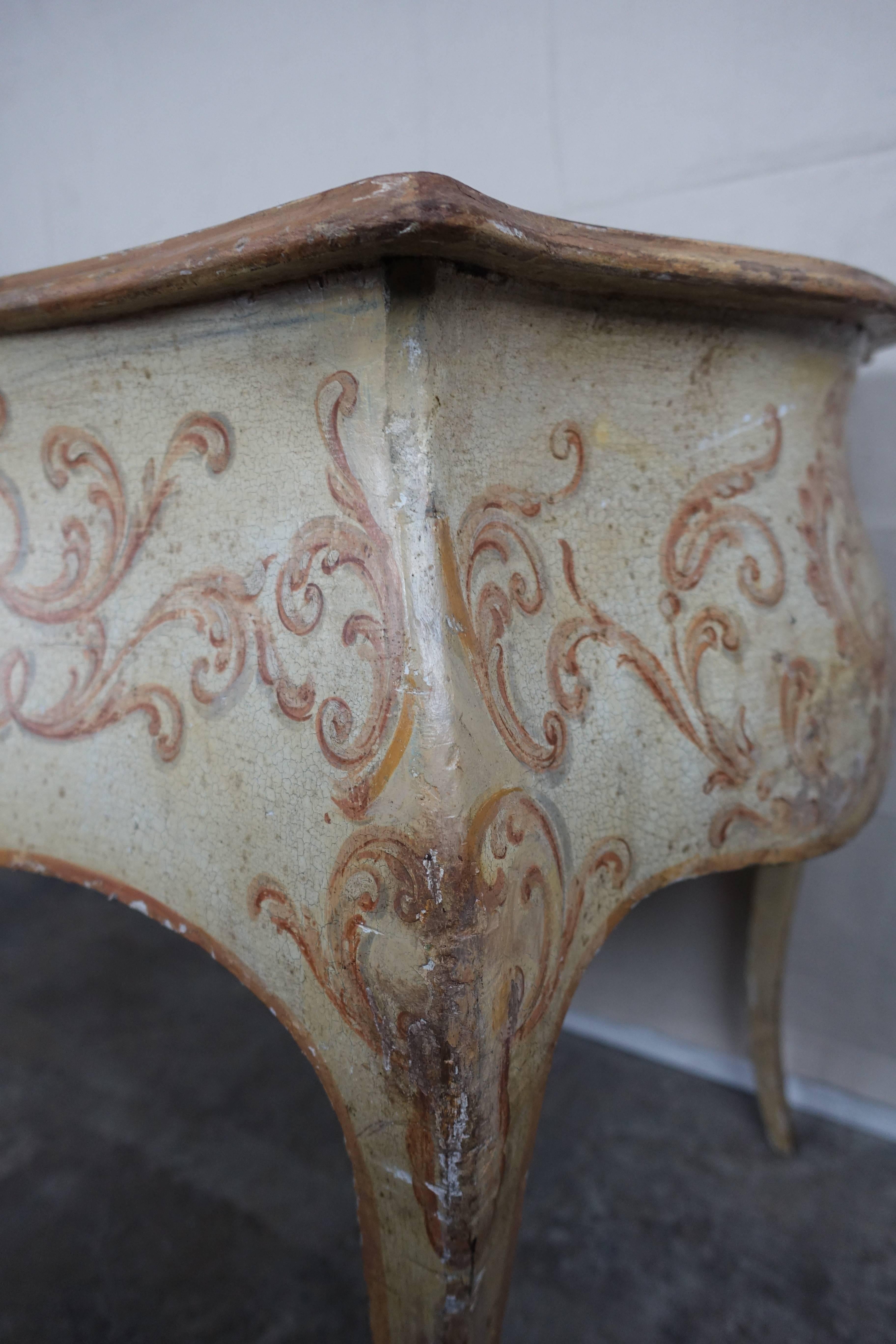 Venetian Hand-Painted Desk, circa 1920s 3