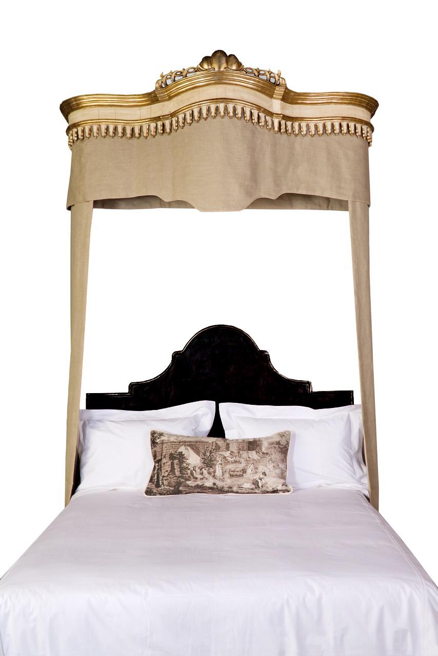 This elegant Venetian-style headboard is part of the custom Tara Shaw Maison collection. Handcrafted in New Orleans. Available in King, Queen and Twin sizes. Inquire for Full, California King and European sizes.

Custom dimensions, finish and