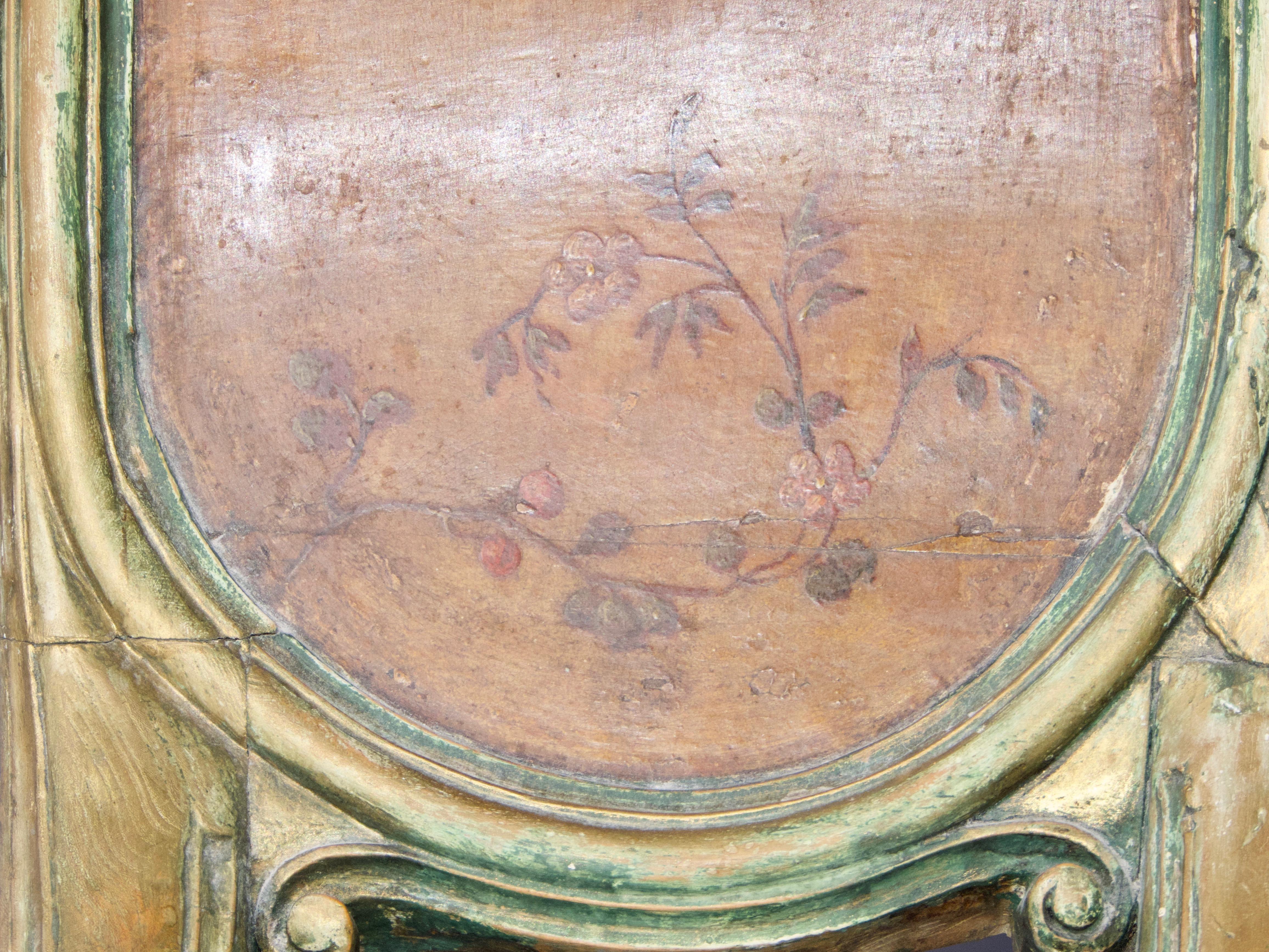 Illustré vénitien, polychrome, bois et  Chaise Gondole en cuir en vente 7