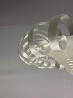 Venetian Iridescent White Murano Glass Chandelier, Circa 1930