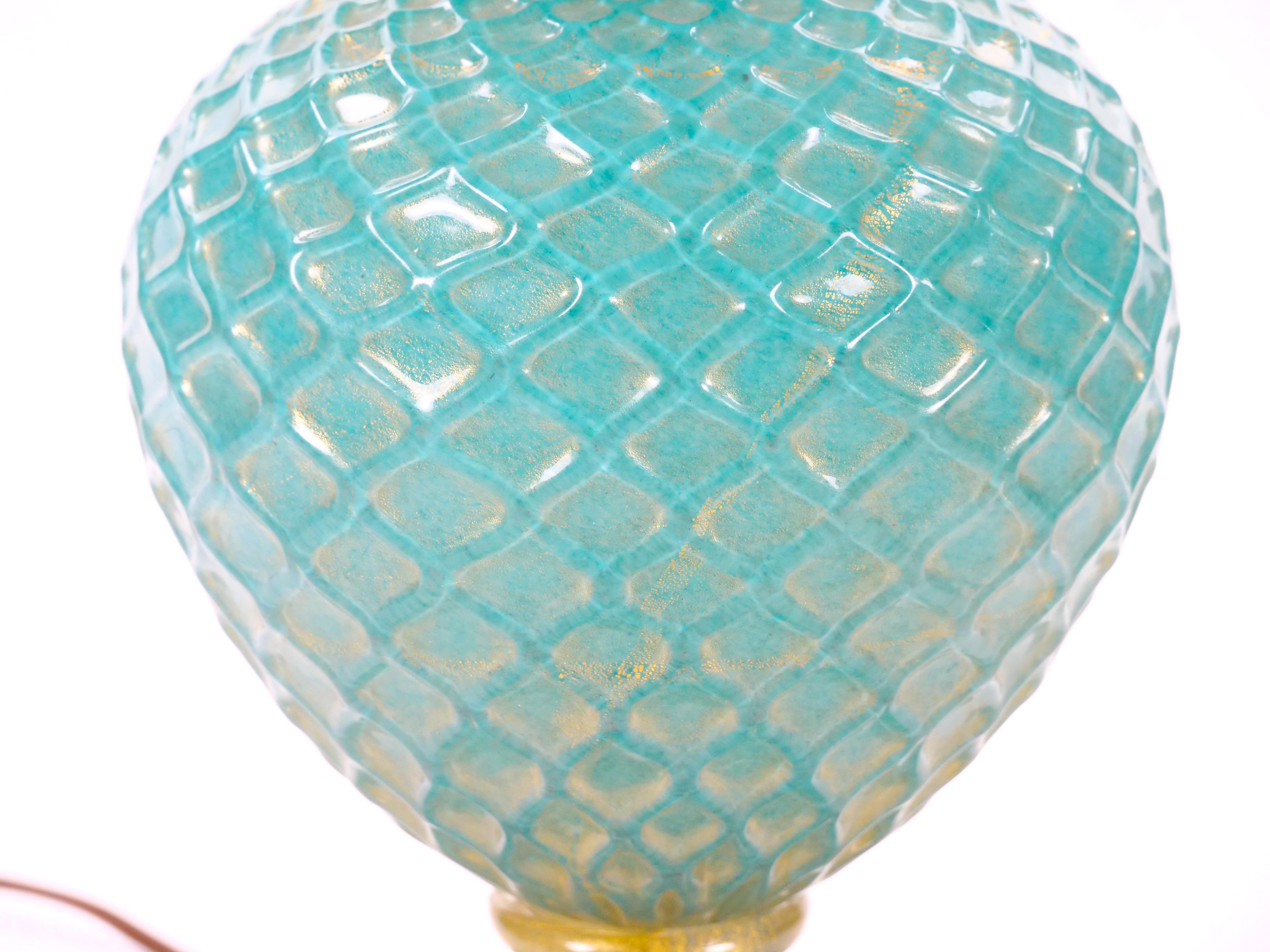 Lampada da tavolo in vetro di Murano soffiato a bocca, veneziana e italiana, Barovier e Torso Hand Made in vendita 3