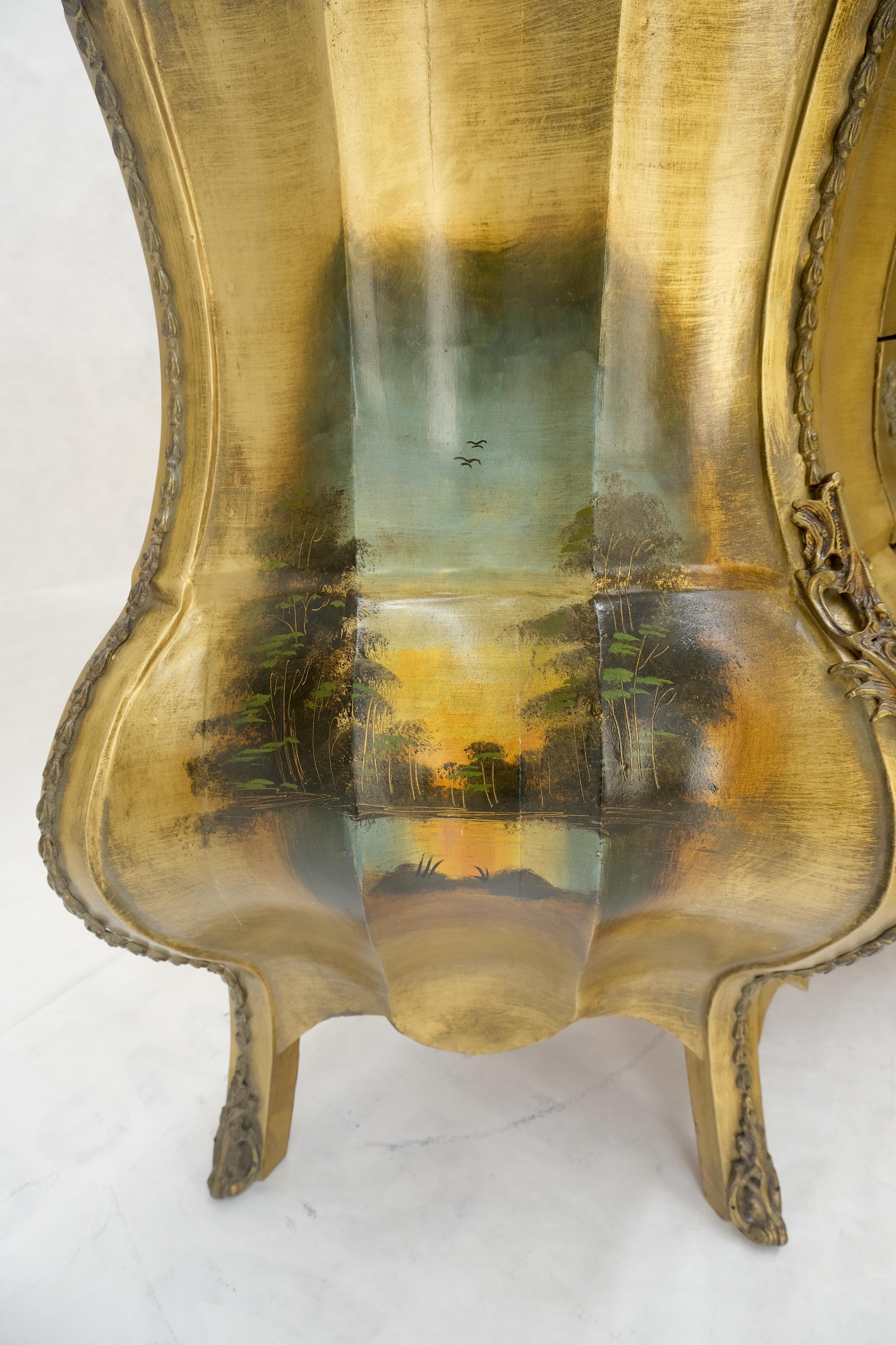 Comò a 3 cassetti con piano in marmo dipinto in stile bombe veneziane MINT! in vendita 9