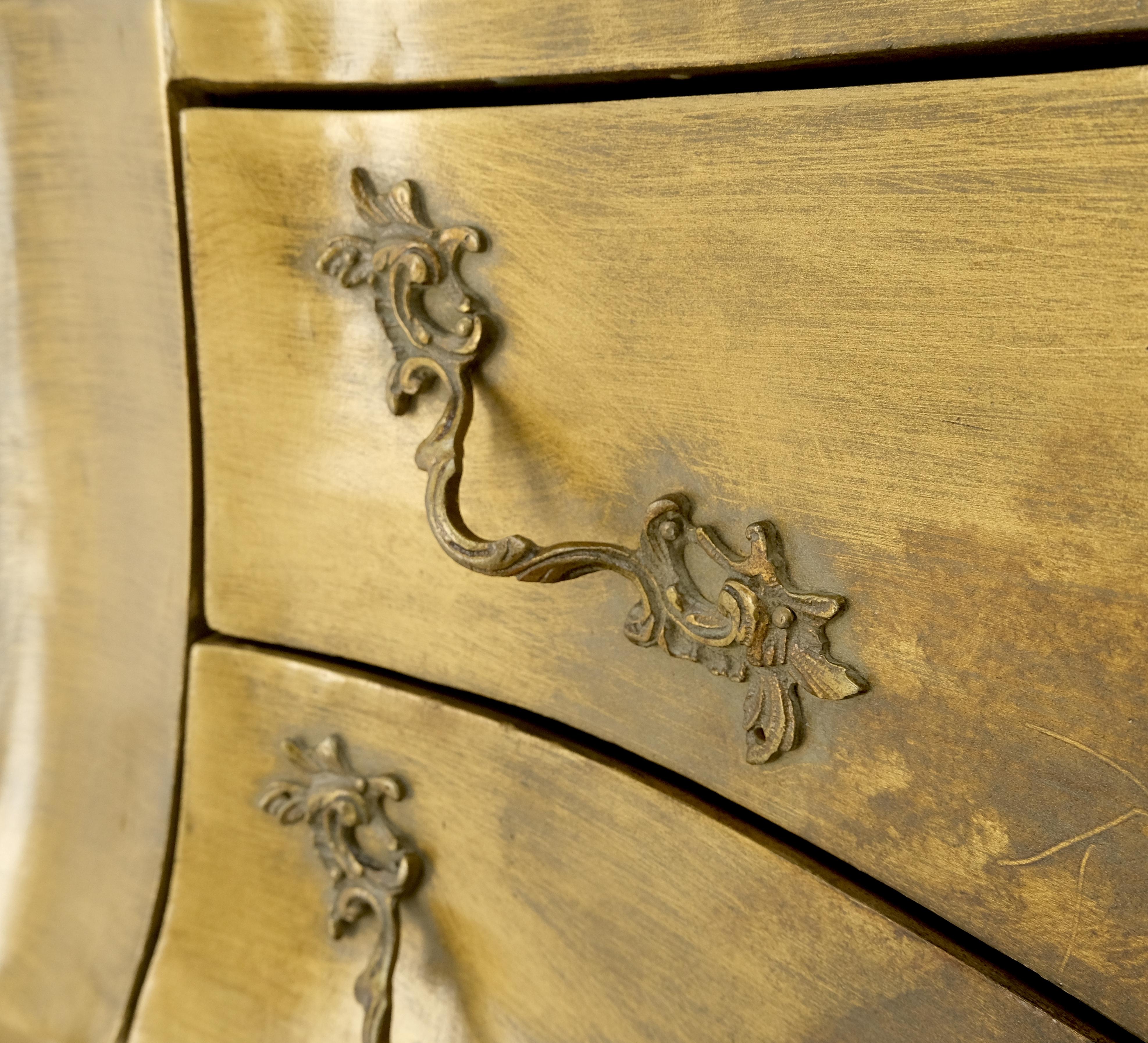 Comò a 3 cassetti con piano in marmo dipinto in stile bombe veneziane MINT! in vendita 2