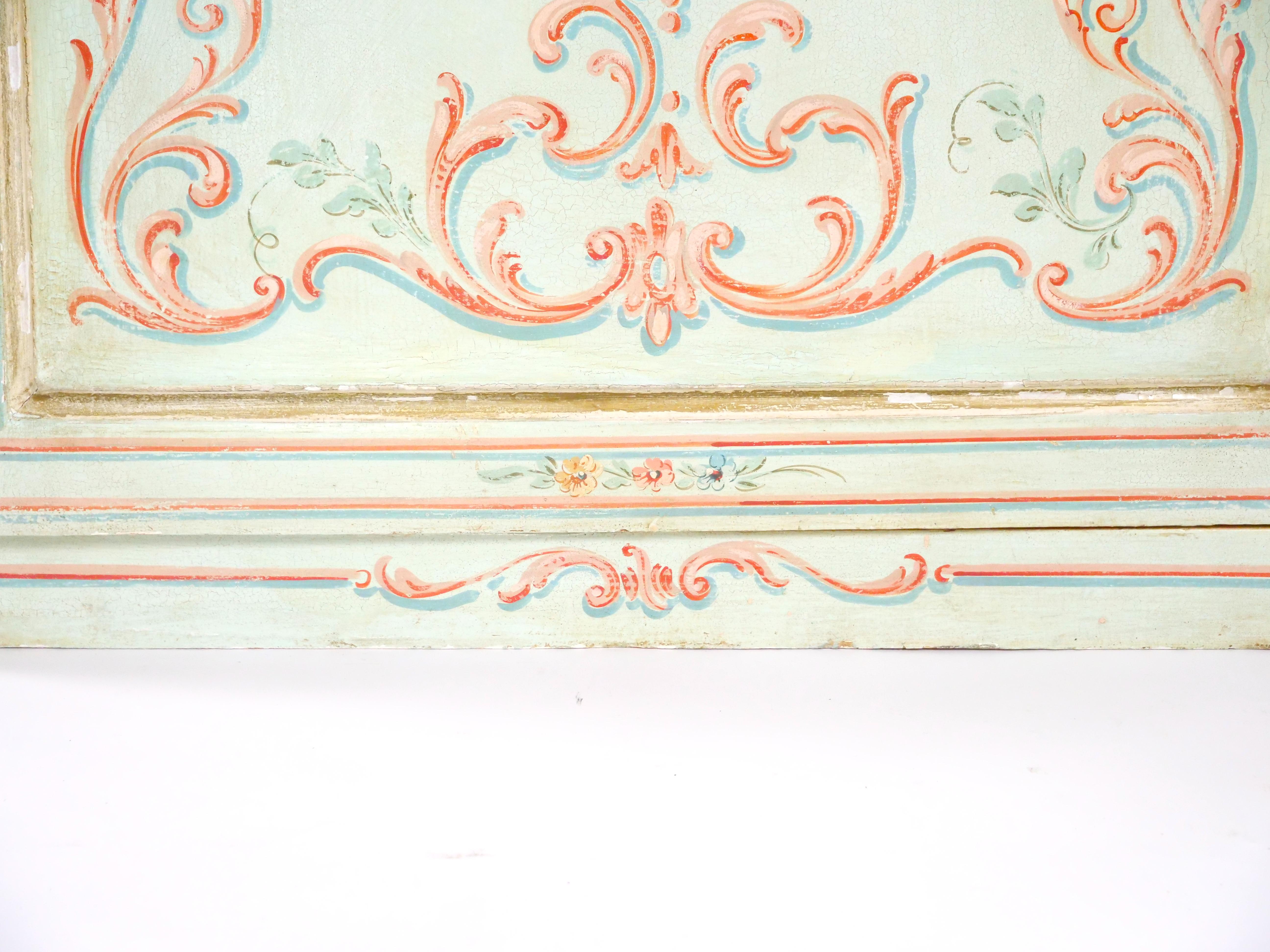 Venetian Italian Style Polychrome Secretary Bookcase For Sale 3