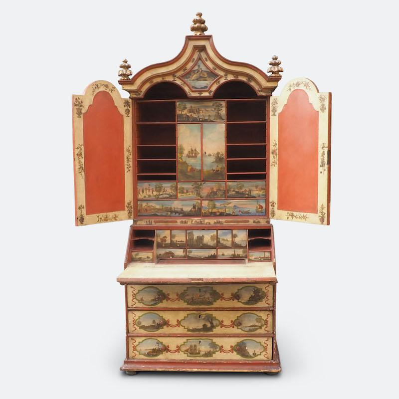 Venetian Lacca Povera Desk Secretary circa 1730 4