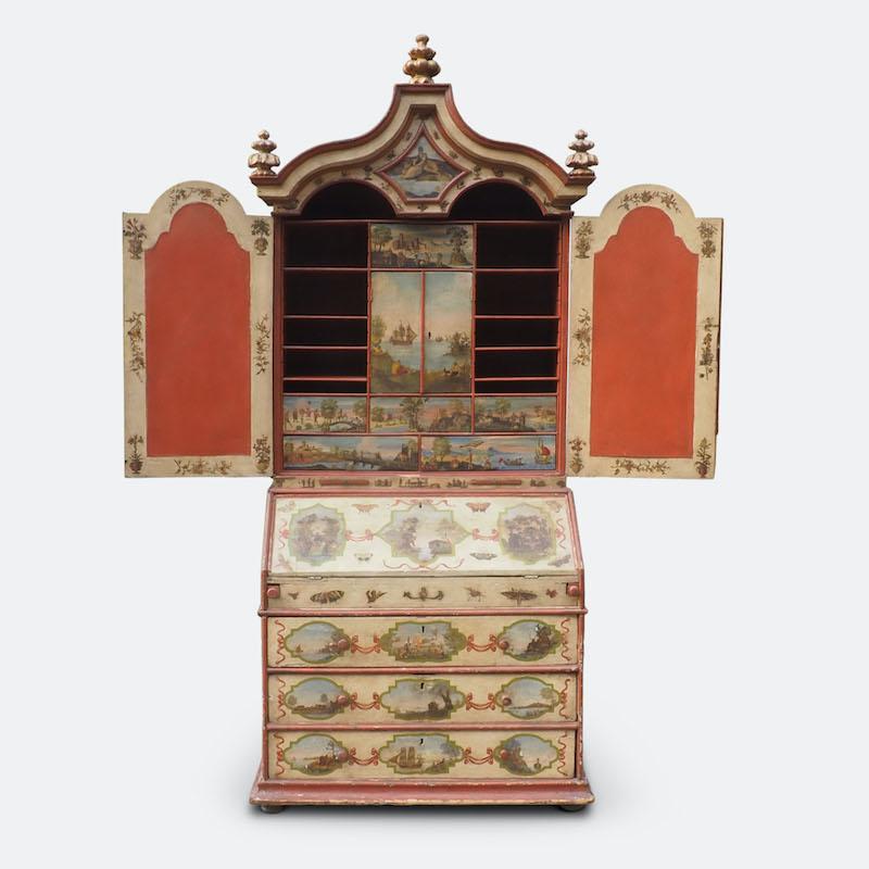 Venetian Lacca Povera Desk Secretary circa 1730 2