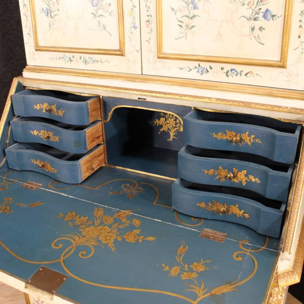 Venetian Lacquered, Painted, Gilt Trumeau in Wood from 20th Century 3