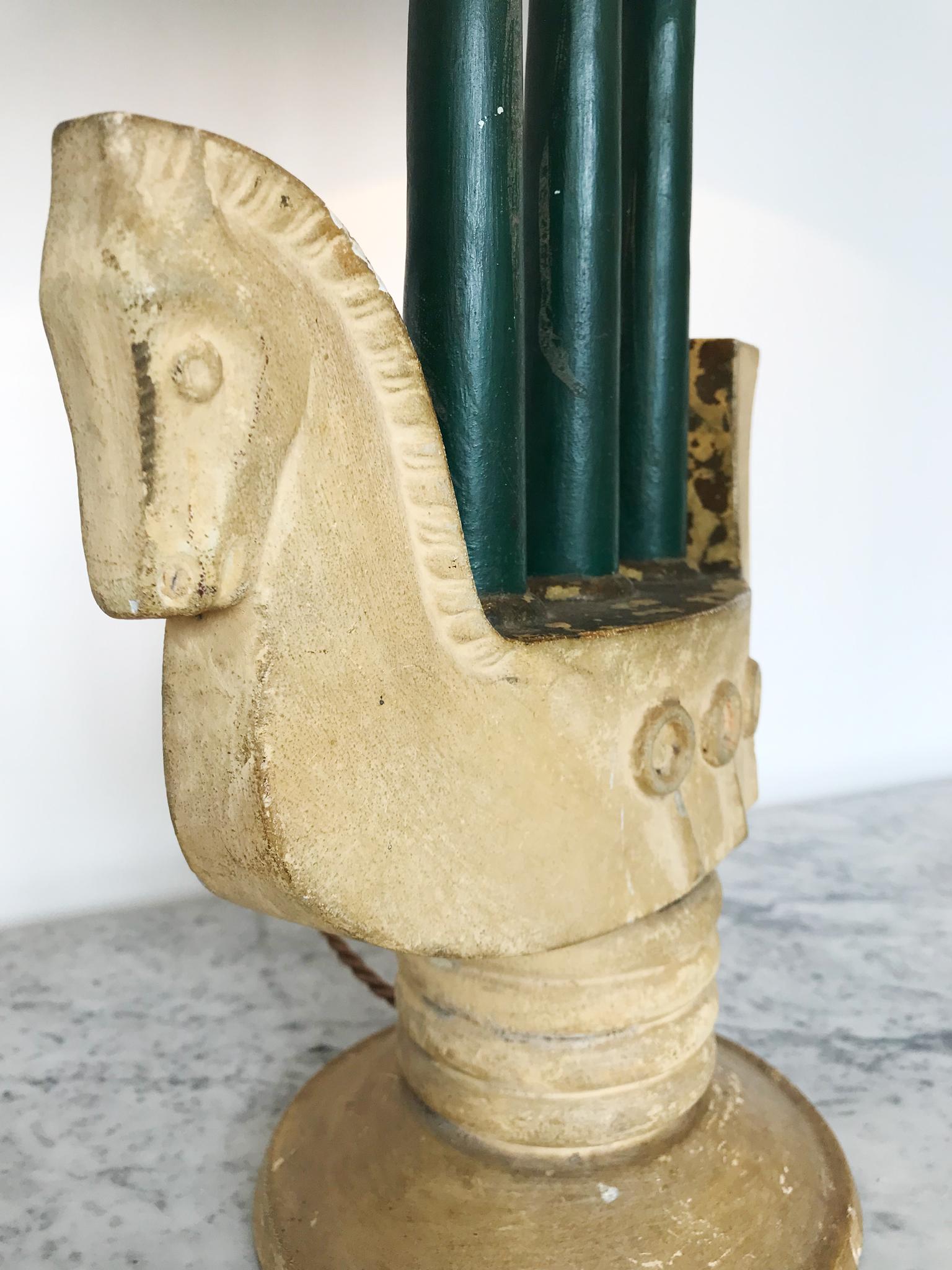 VENETIAN PLASTER LAMP Modelled as a Horse, 1940s 1