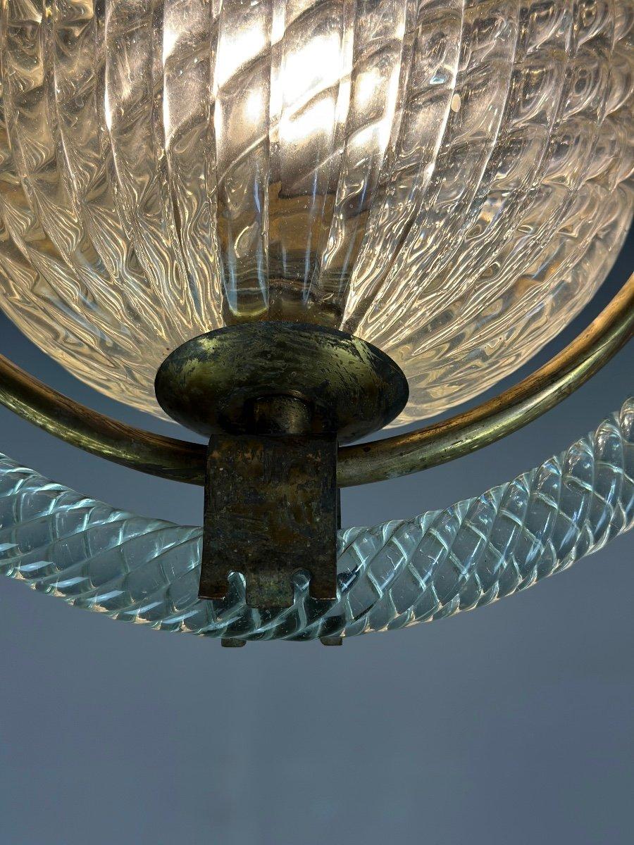 Venetian Lantern In Murano Glass And Brass Circa 1950 For Sale 1