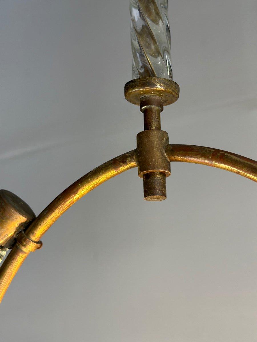 Venetian Lantern In Murano Glass And Brass Circa 1950 For Sale 2