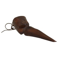 Venetian Leather Long Nose Carnival Mask