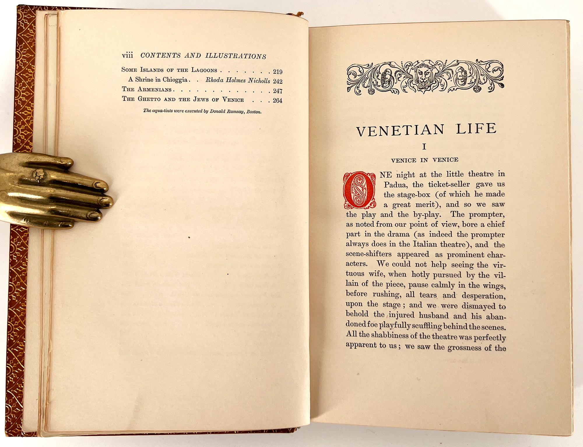 Life vénitienne ; With Illustrations from Original Watercolors by Childe Hassam etc en vente 5