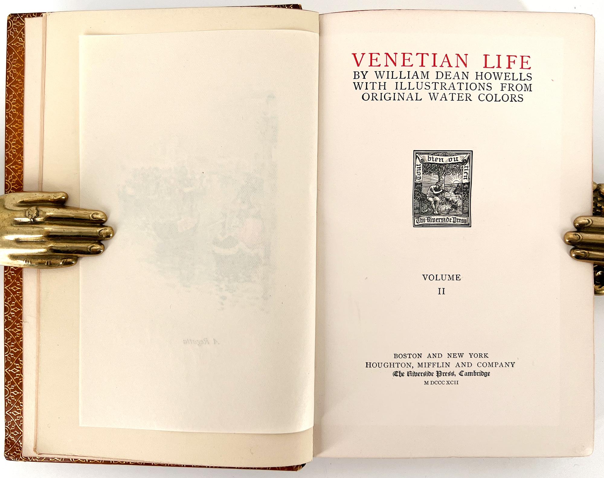Cuir Life vénitienne ; With Illustrations from Original Watercolors by Childe Hassam etc en vente