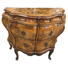 Venetian Louis XIV Bombay Burl Walnut Chest