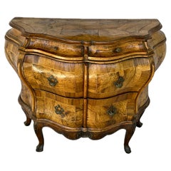 Venetian Louis XIV Bombay Burl Walnut Chest