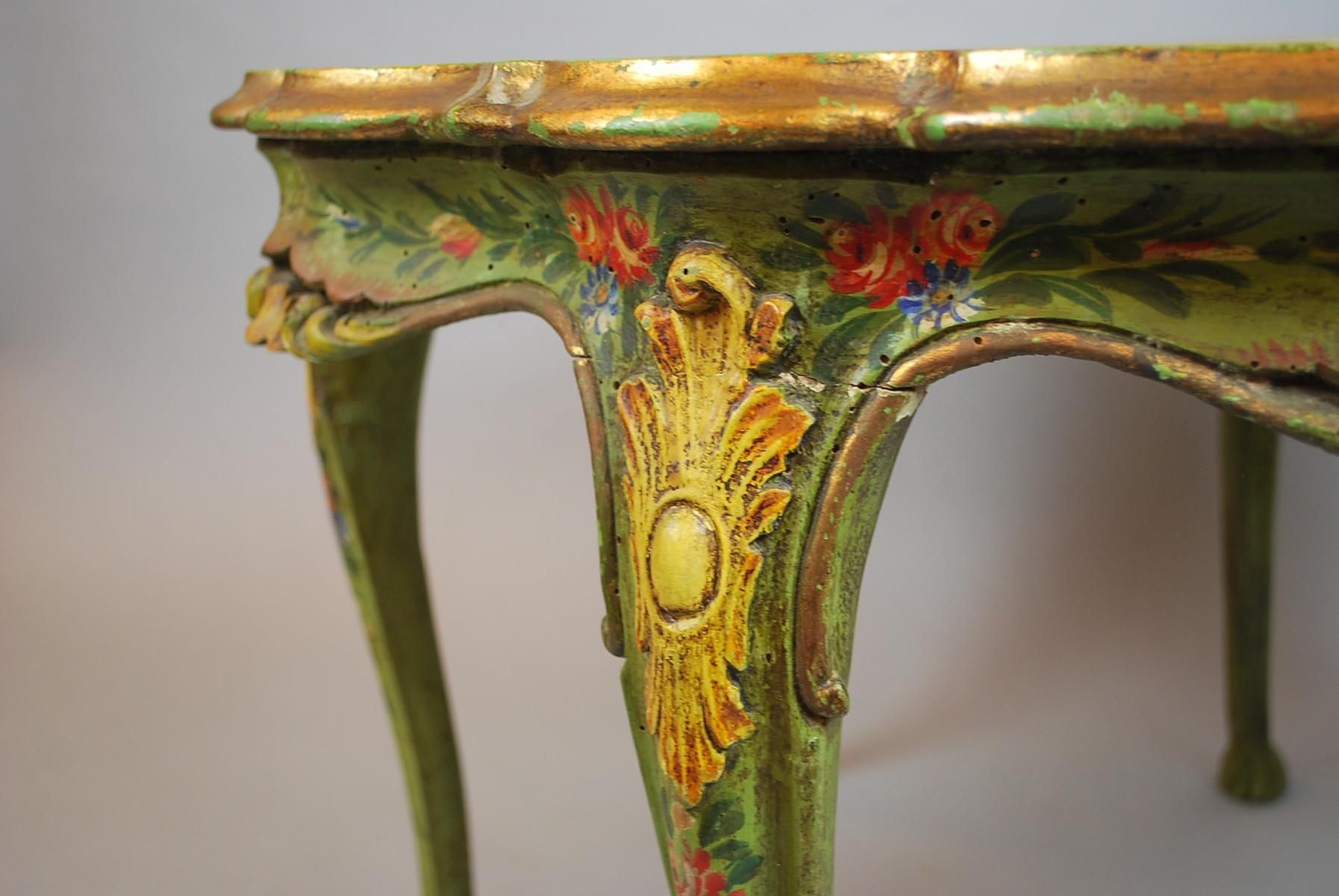 Venetian Louis XV Style Painted Table 1