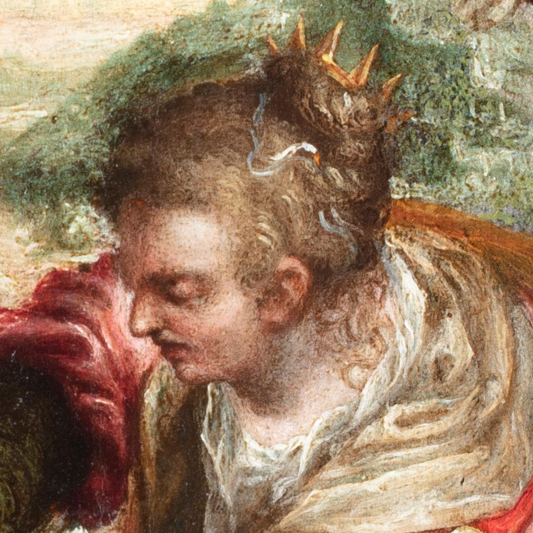 Venezianische Maestro-Deposition des Christus, Ölgemälde auf Tafel, 16. Jahrhundert im Angebot 5