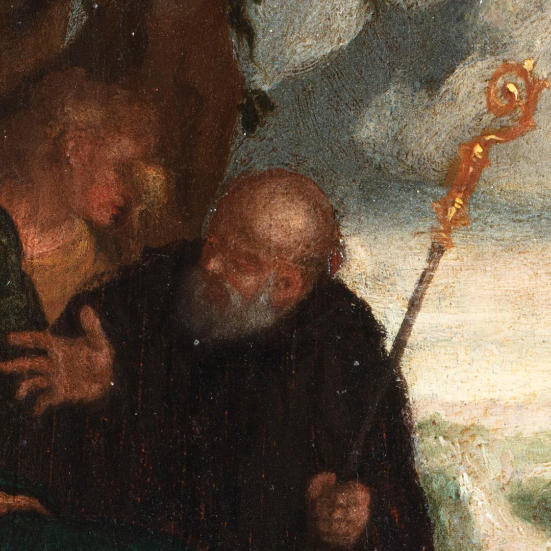 Venezianische Maestro-Deposition des Christus, Ölgemälde auf Tafel, 16. Jahrhundert im Angebot 3