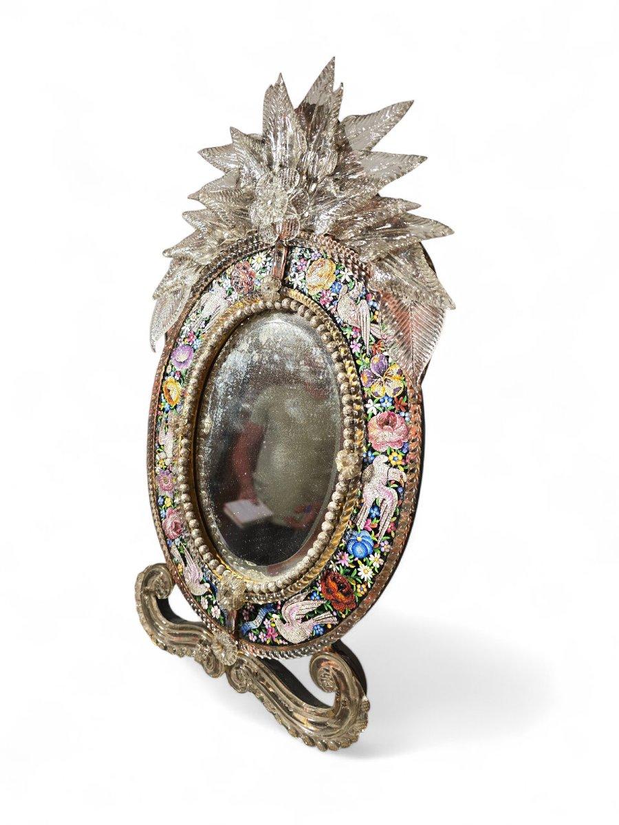 Venetian micromosaic mirror, 19th century In Good Condition For Sale In Madrid, ES