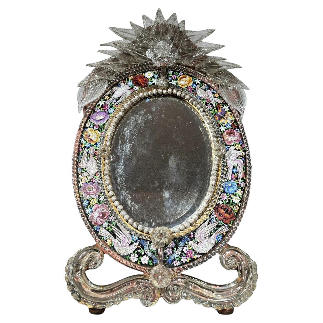 Miroir vénitien en micromosaïque, 19e siècle