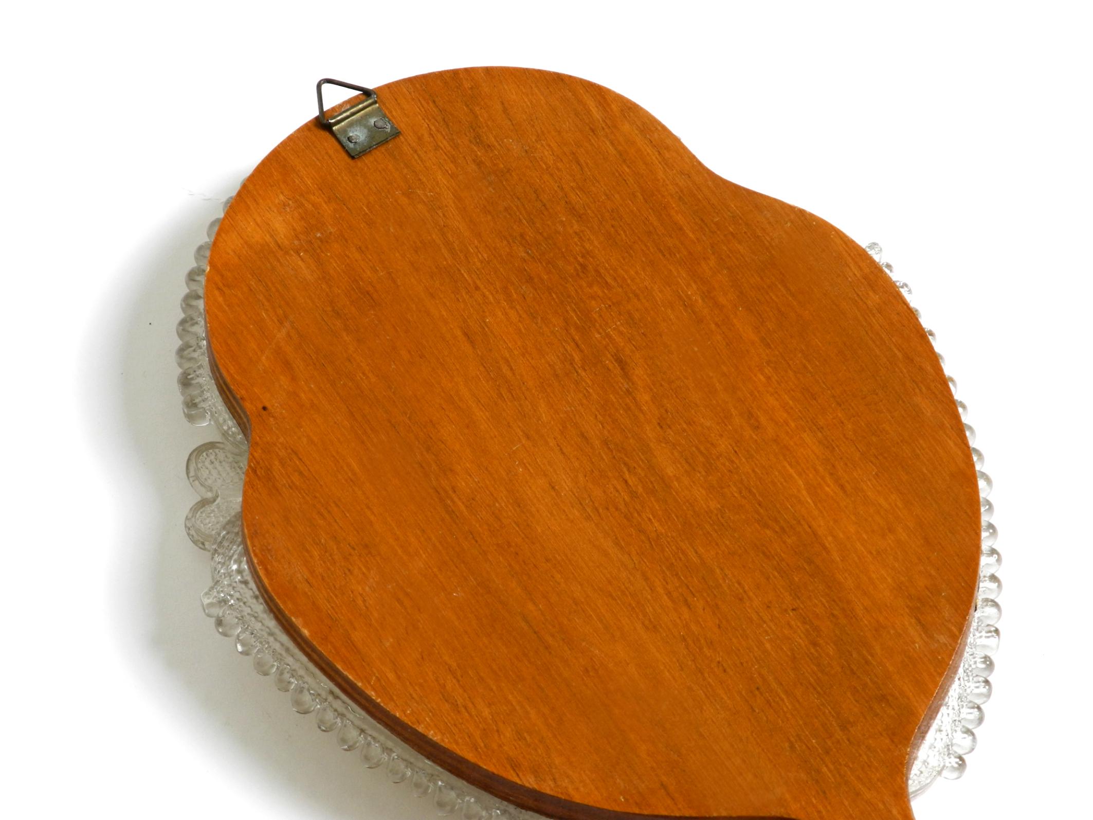 Venetian Mid-Century hand or wall mirror with Murano glass rosettes For Sale 3