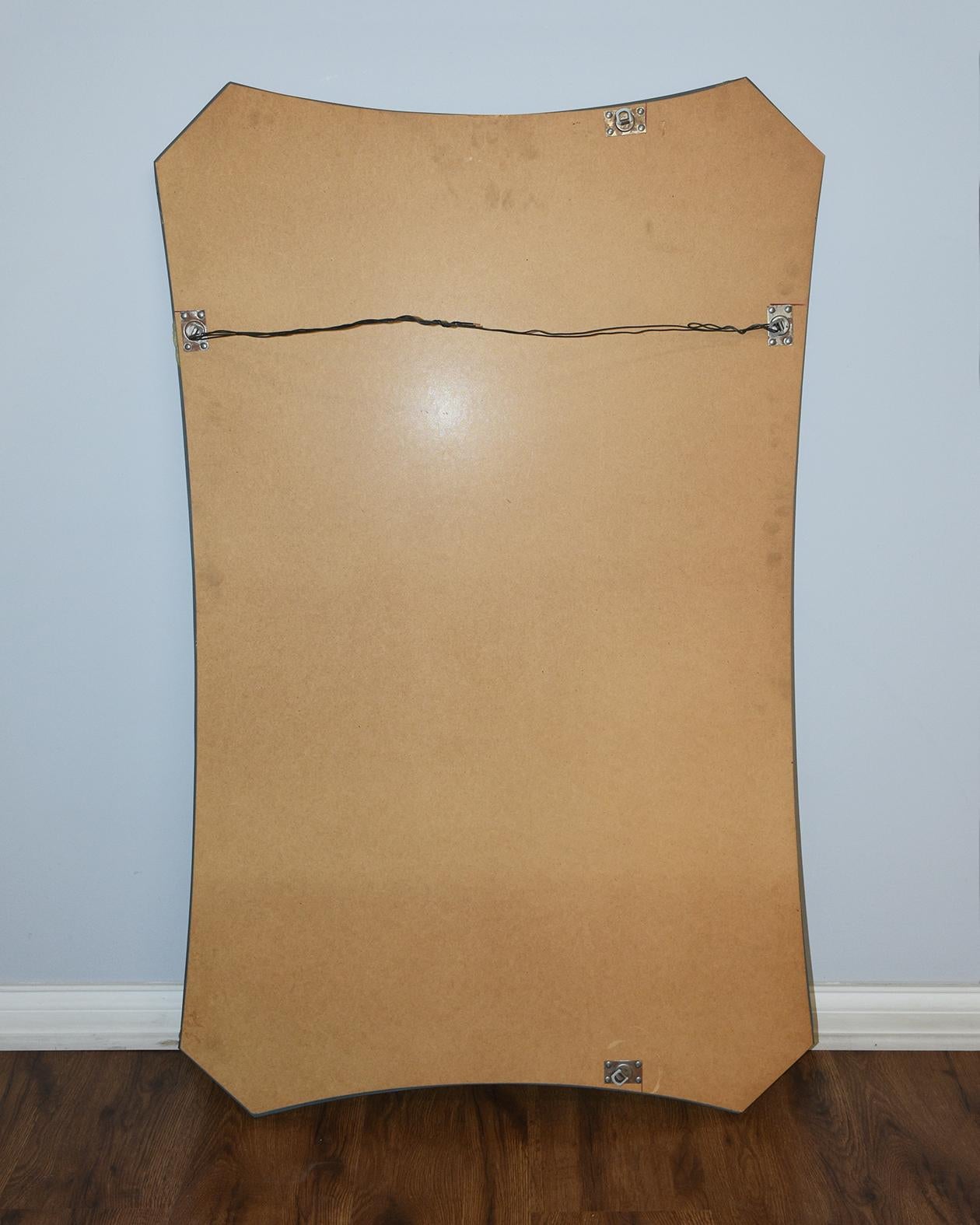 Beveled Venetian Mid-Century Wall Mirror For Sale