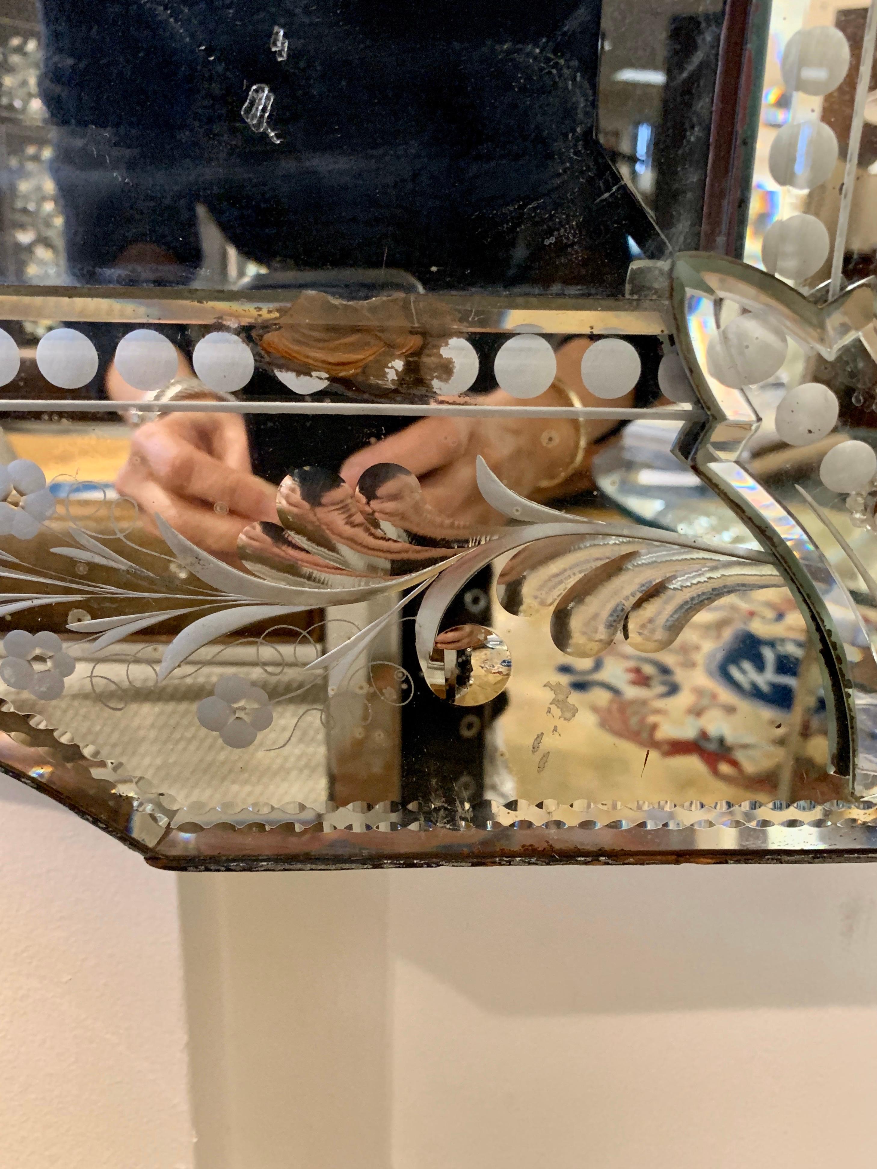 Venetian Mirror Extra Large, Italy In Good Condition In West Hartford, CT